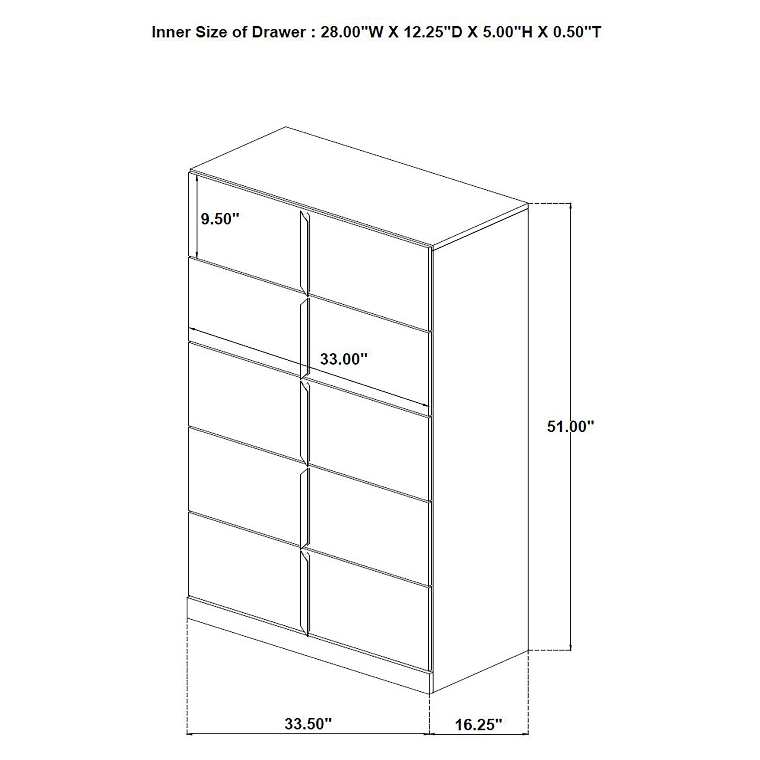 Ines Chest of Drawers - Romeo & Juliet Furniture (Warren,MI)