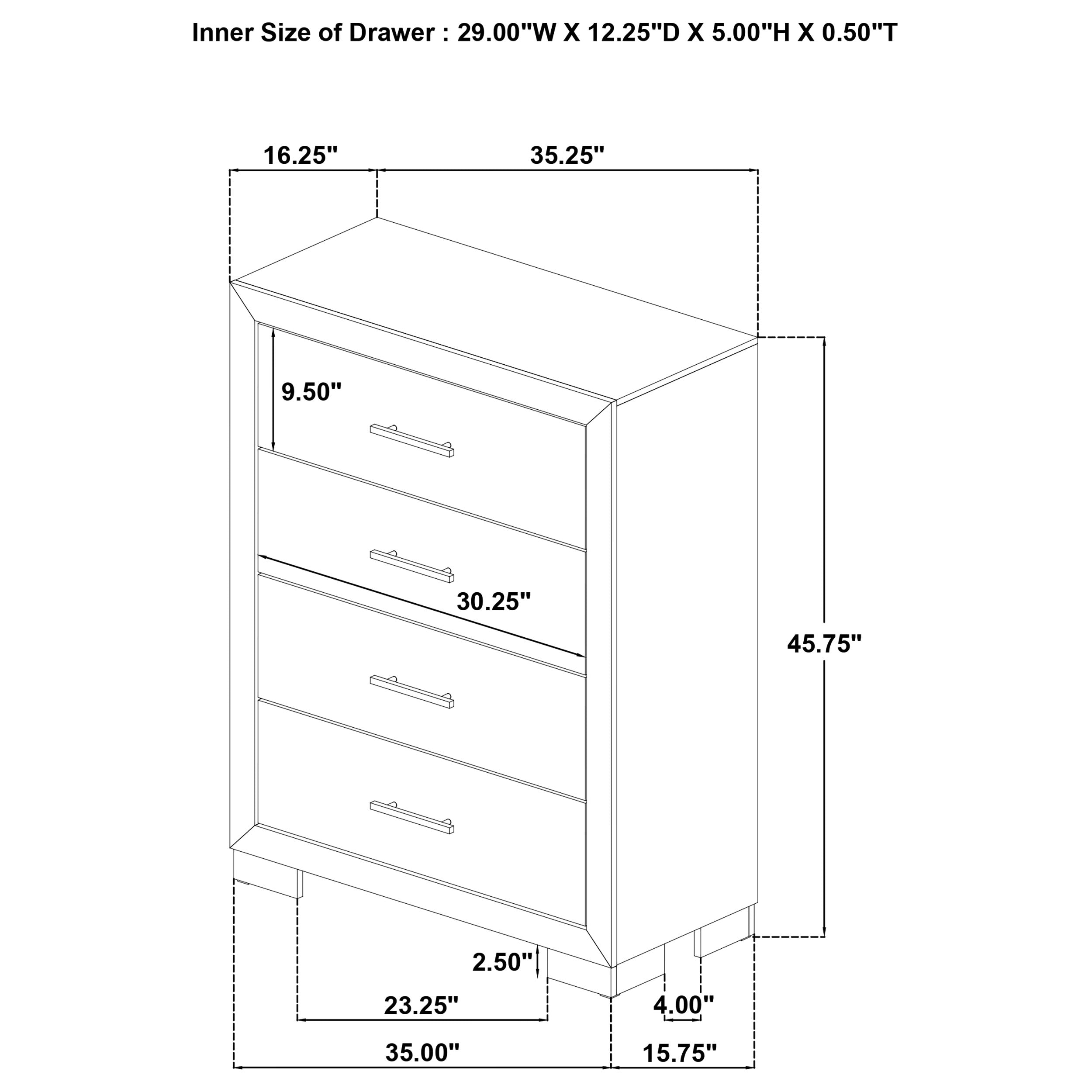 Arielle Chest of Drawers - Romeo & Juliet Furniture (Warren,MI)