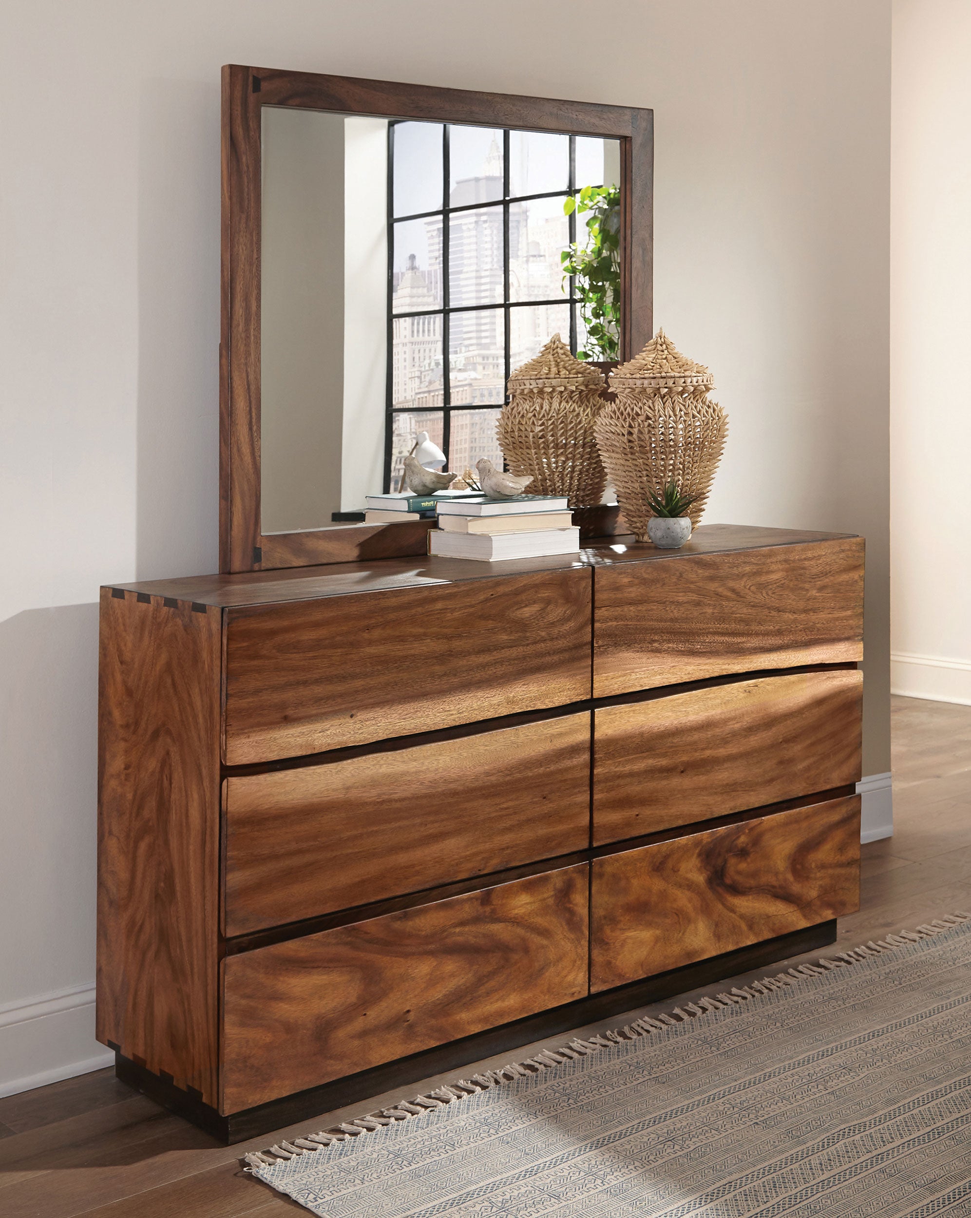 Winslow Dresser with Mirror - Romeo & Juliet Furniture (Warren,MI)