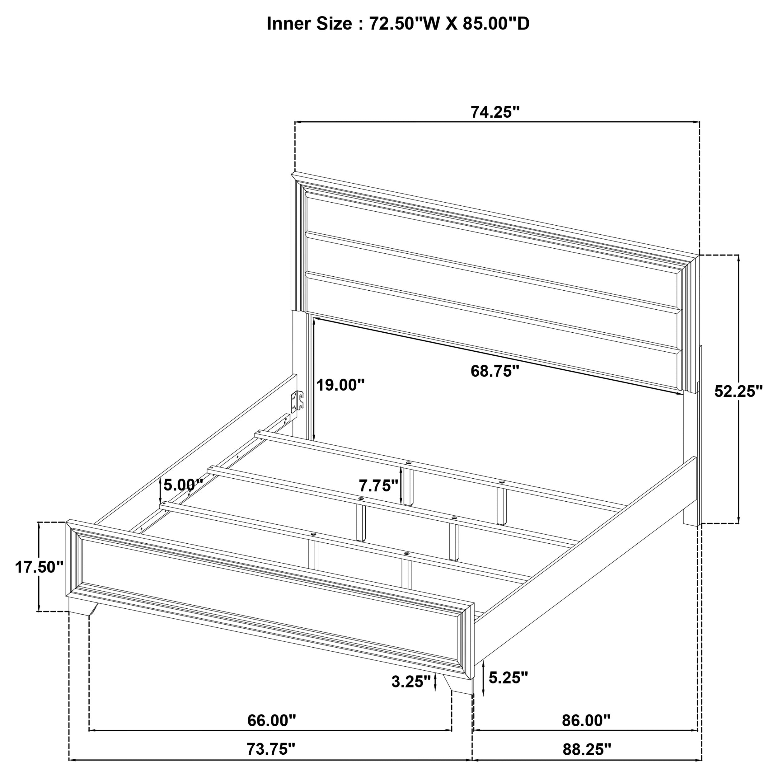 Wright Panel Bed - Romeo & Juliet Furniture (Warren,MI)