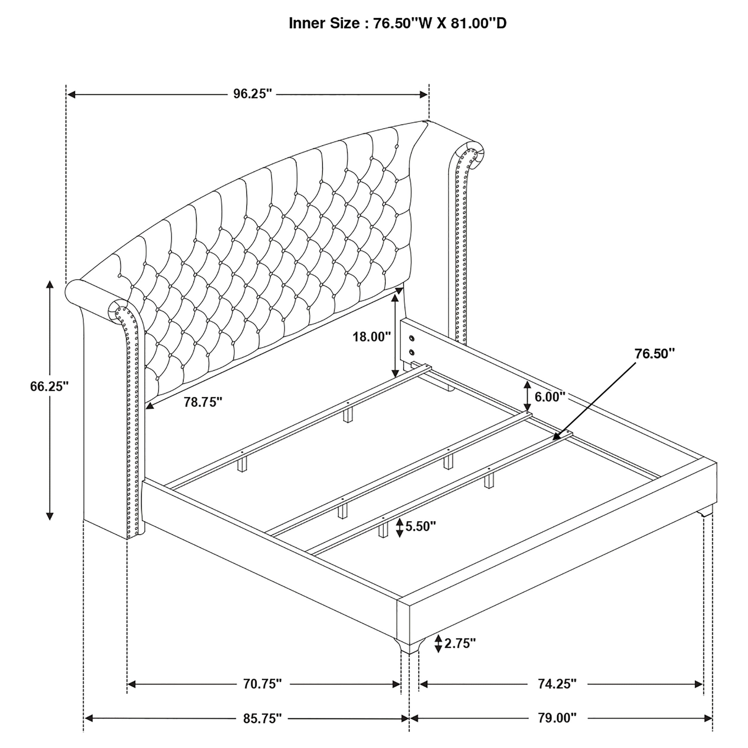 Melody Wingback Bed