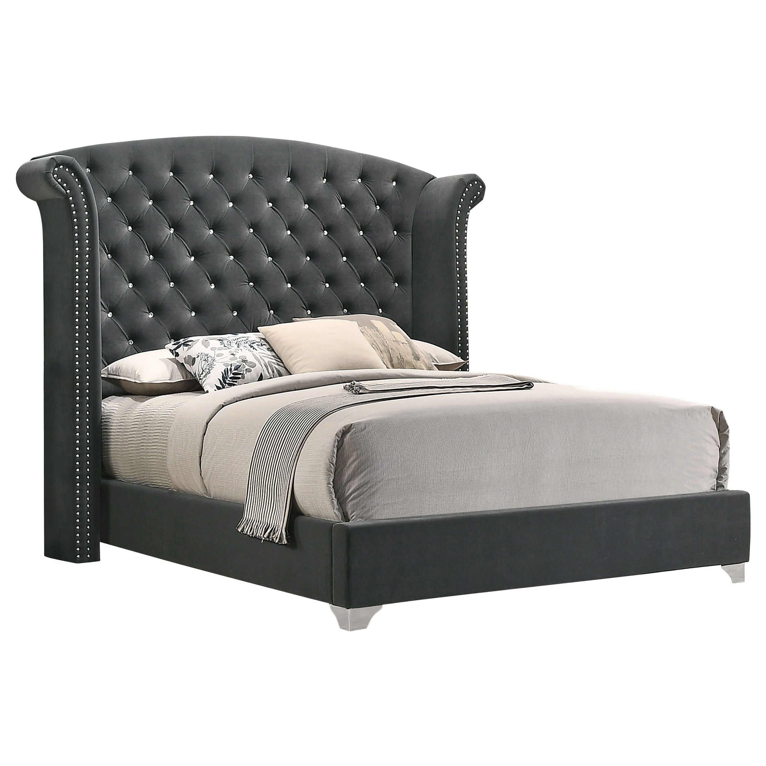 Melody Wingback Bed - Romeo & Juliet Furniture (Warren,MI)