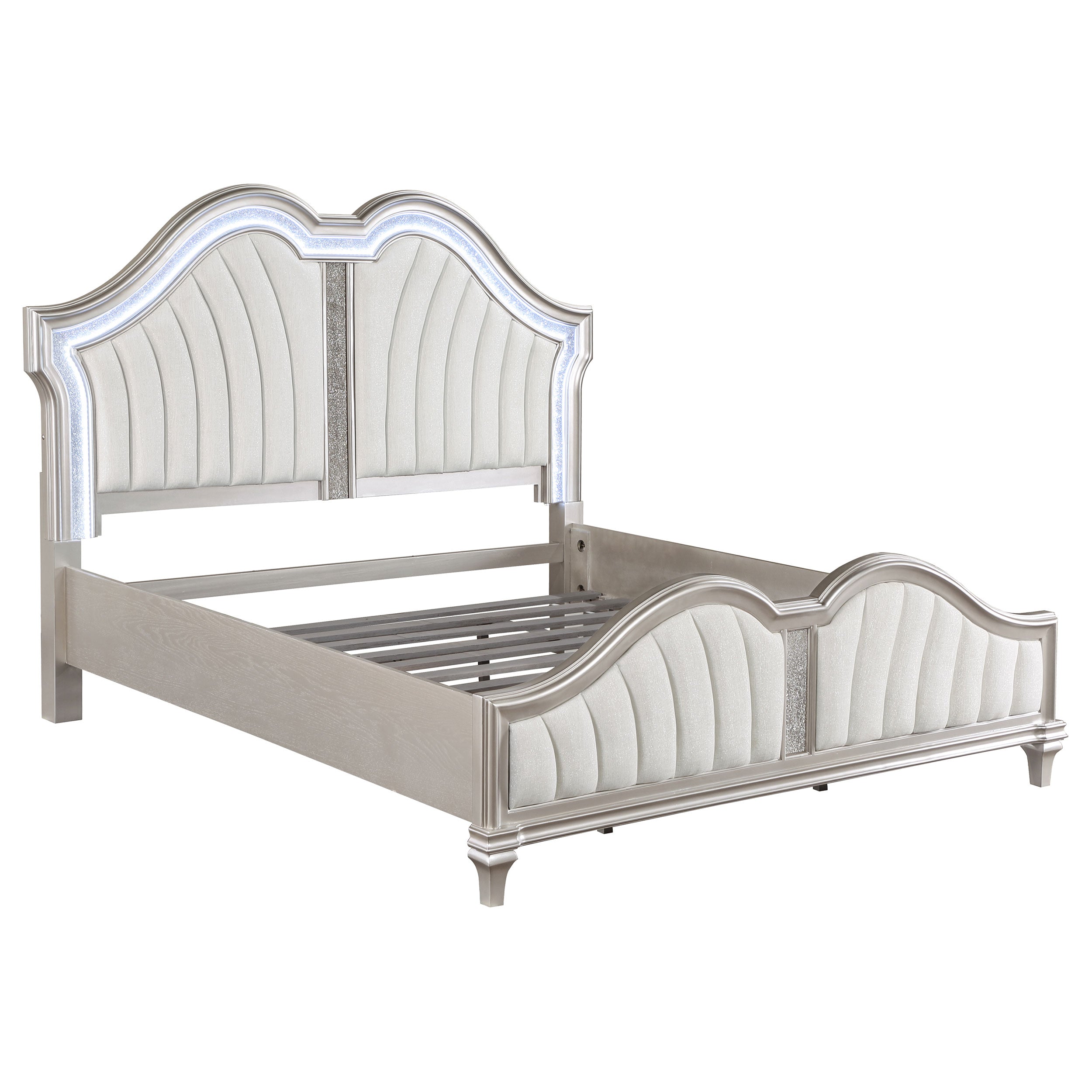 Evangeline Panel Bed with LED Lighting
