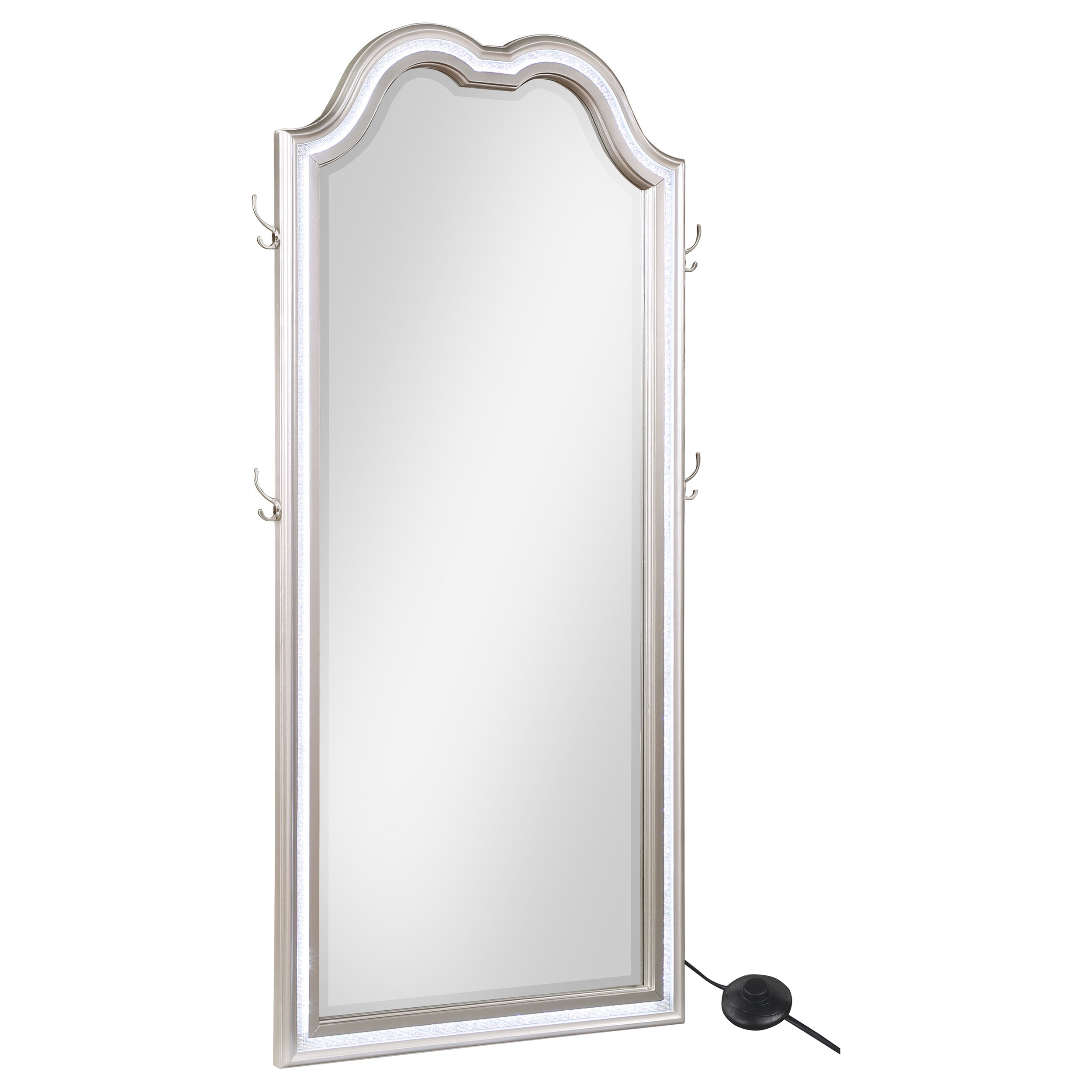 Evangeline Floor Mirror with LED Lighting - Romeo & Juliet Furniture (Warren,MI)