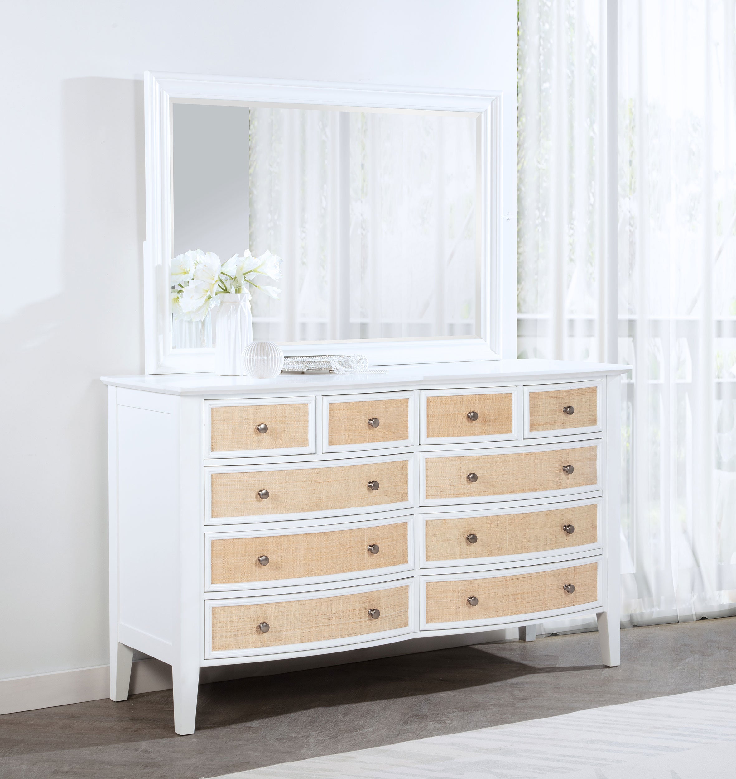 Bexhill Dresser with Mirror - Romeo & Juliet Furniture (Warren,MI)