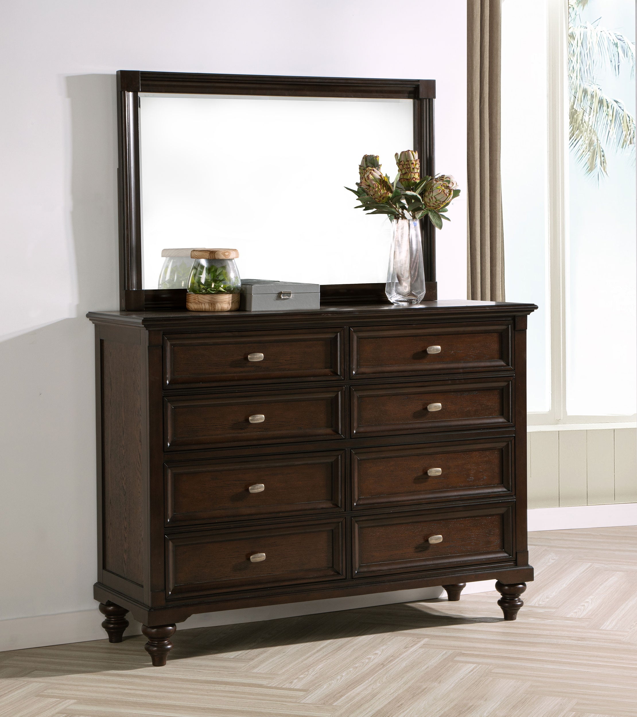 Andover Dresser with Mirror - Romeo & Juliet Furniture (Warren,MI)