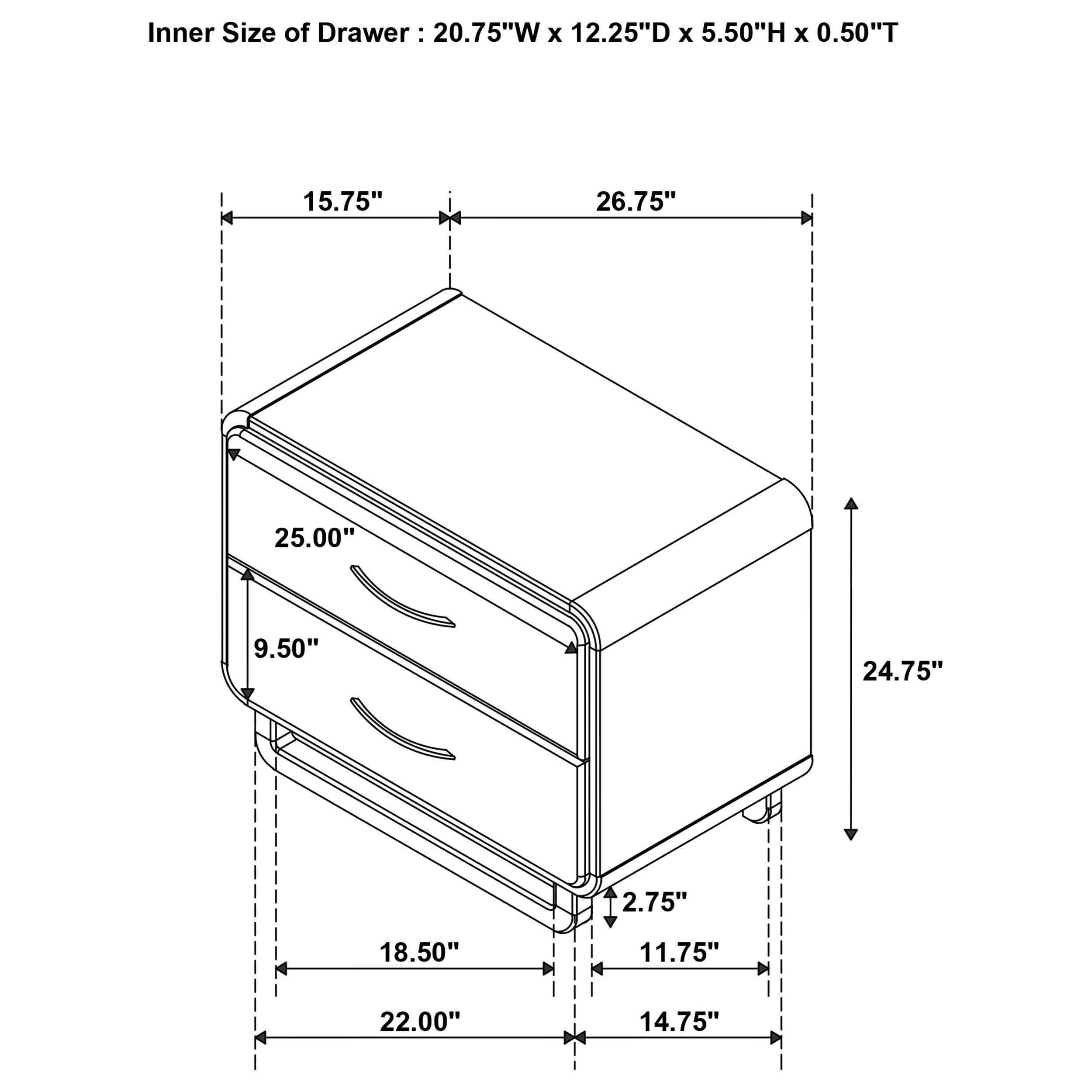 Amsbury Nightstand - Romeo & Juliet Furniture (Warren,MI)