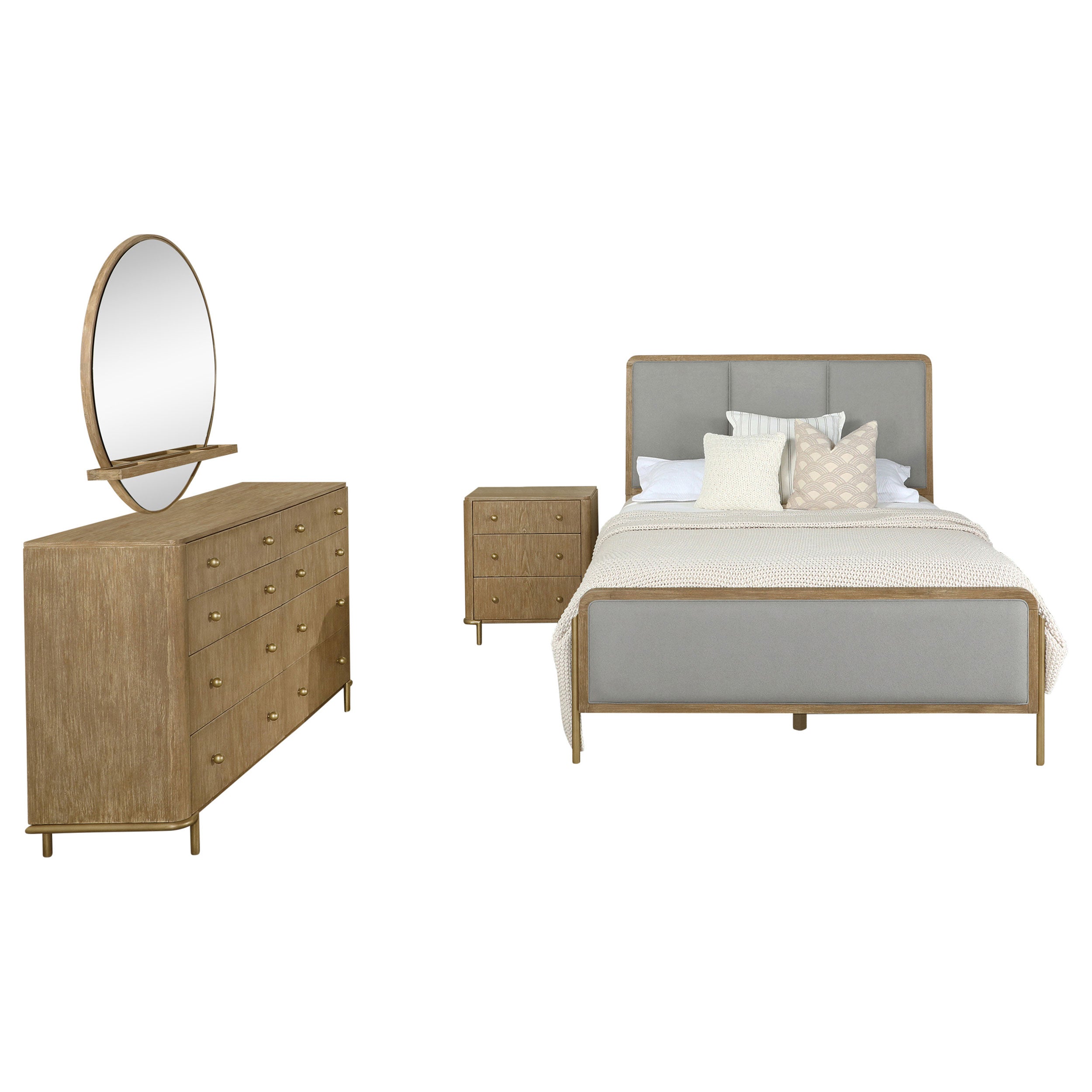 Arini 5 Pc Bedroom Sets Beige - Romeo & Juliet Furniture (Warren,MI)