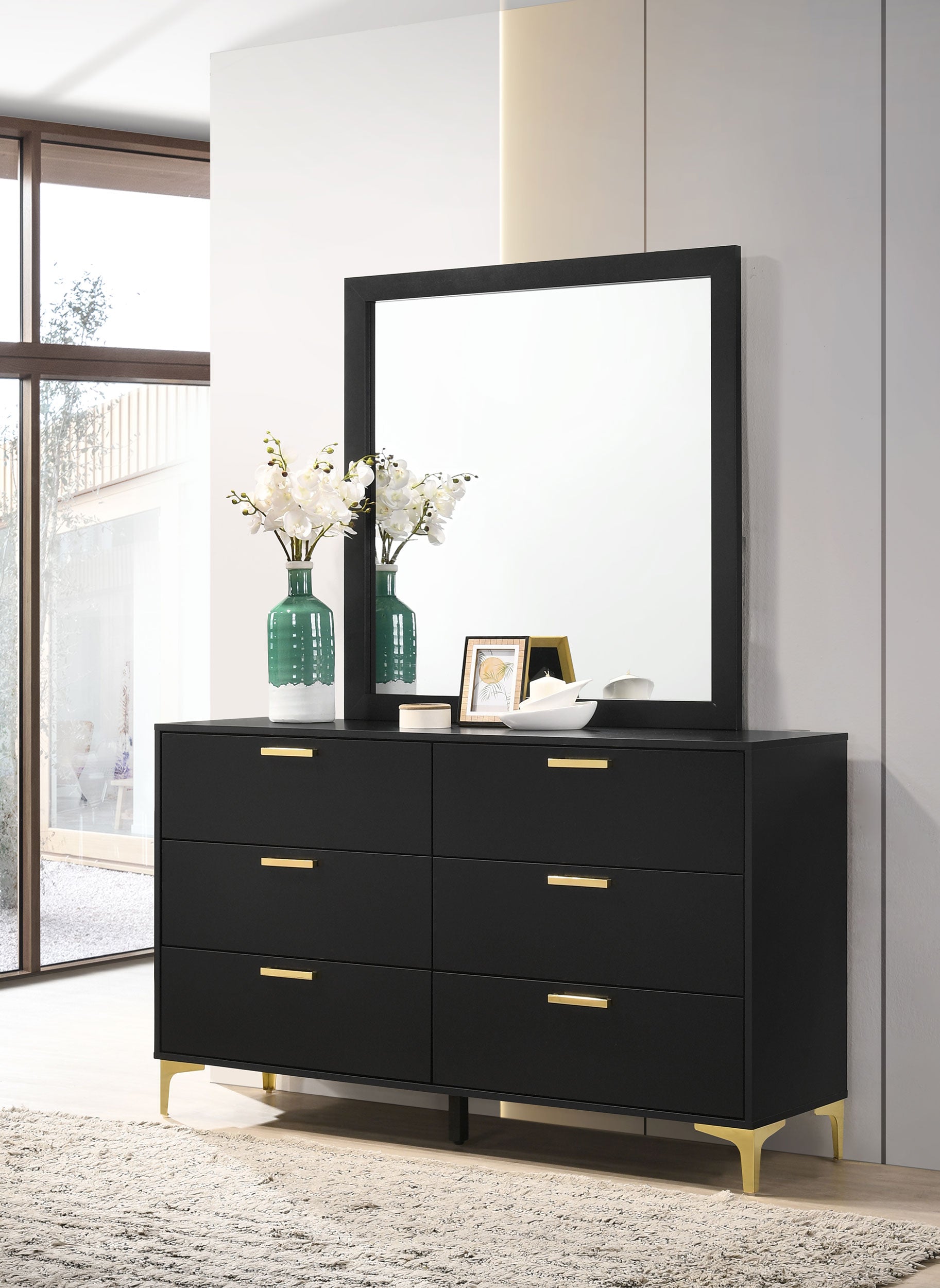 Kendall Dresser with Mirror - Romeo & Juliet Furniture (Warren,MI)