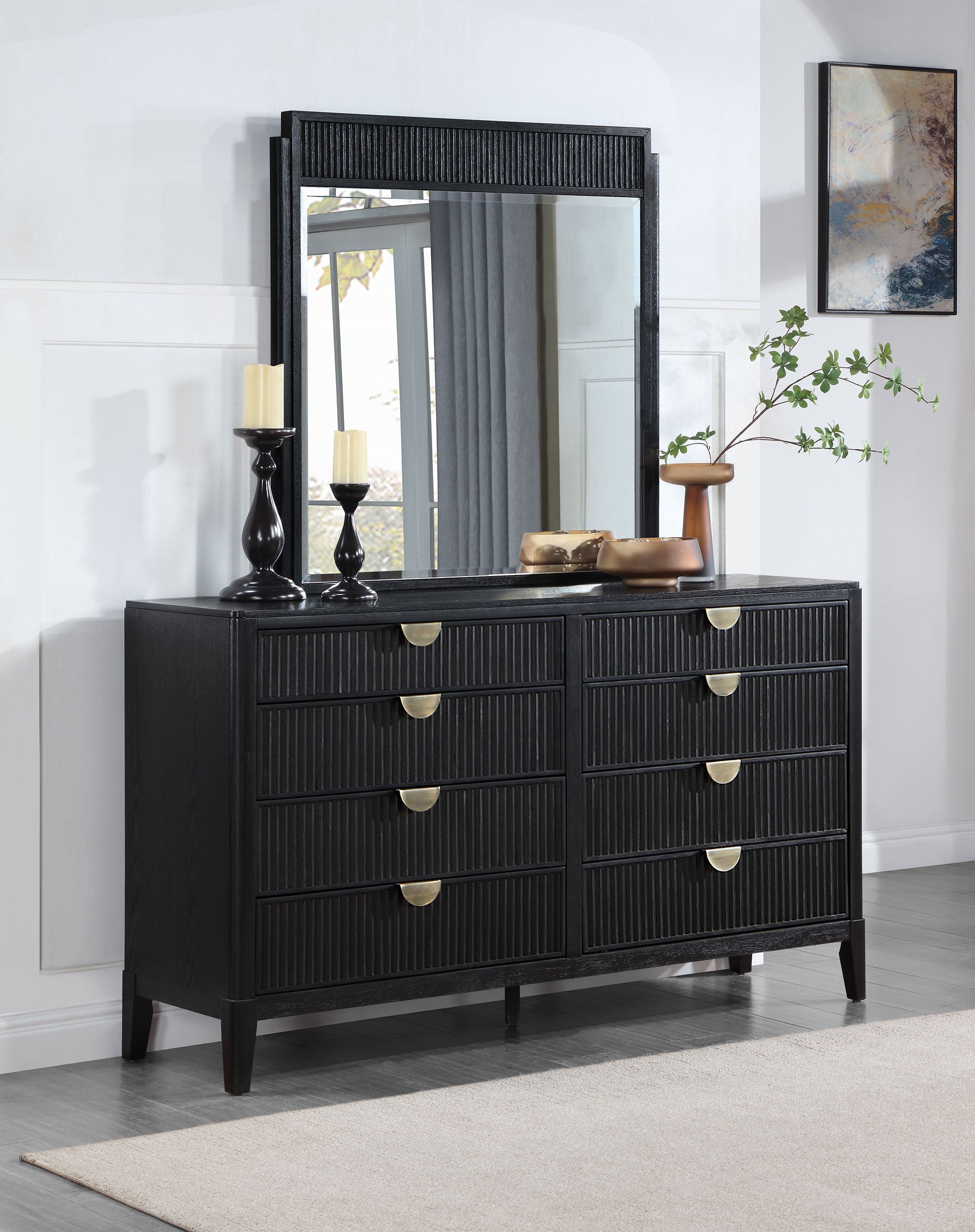 Brookmead Dresser with Mirror - Romeo & Juliet Furniture (Warren,MI)