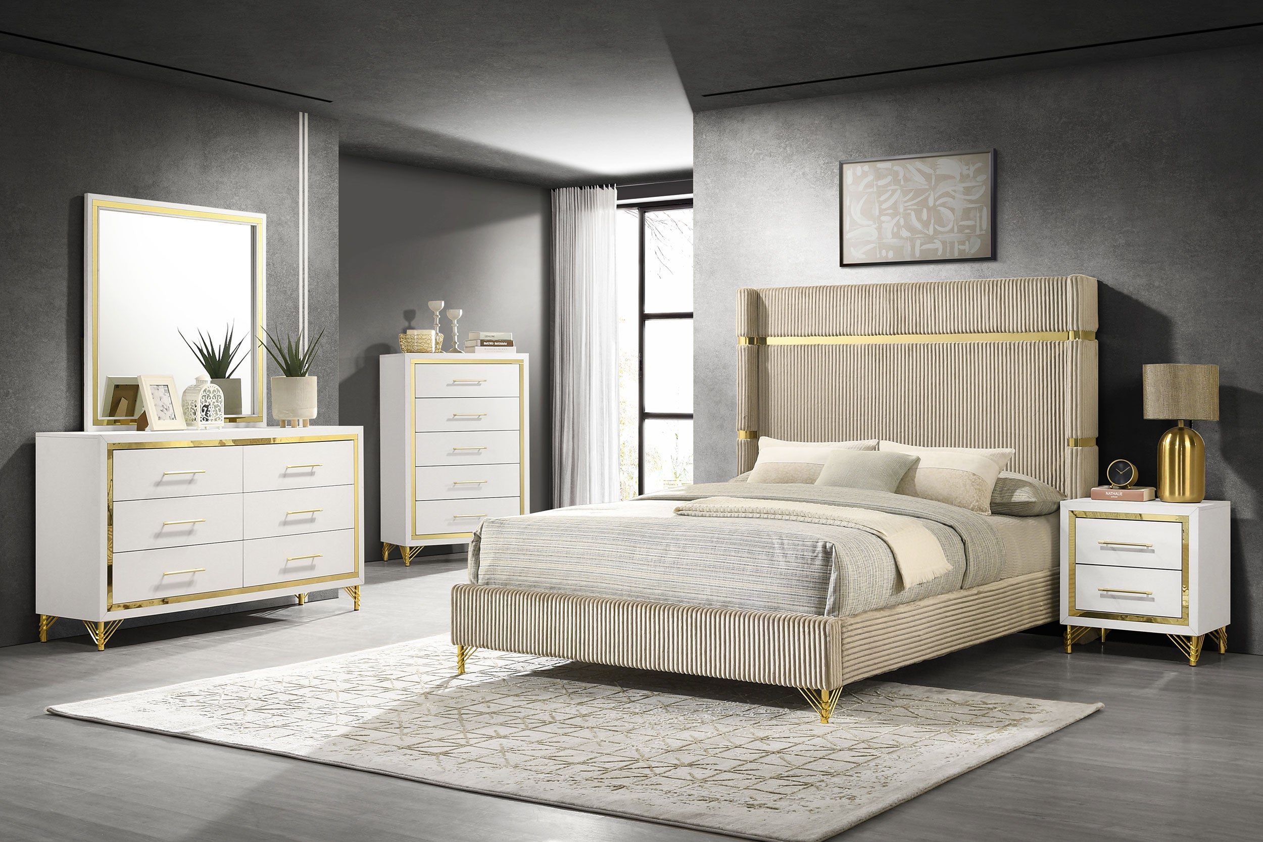 Lucia Wingback Bed