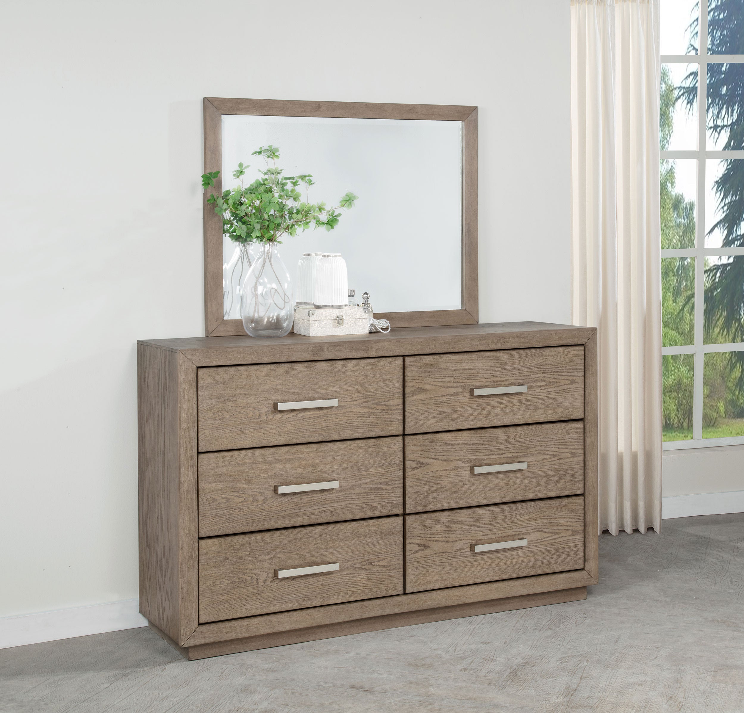 Kenora Dresser with Mirror - Romeo & Juliet Furniture (Warren,MI)