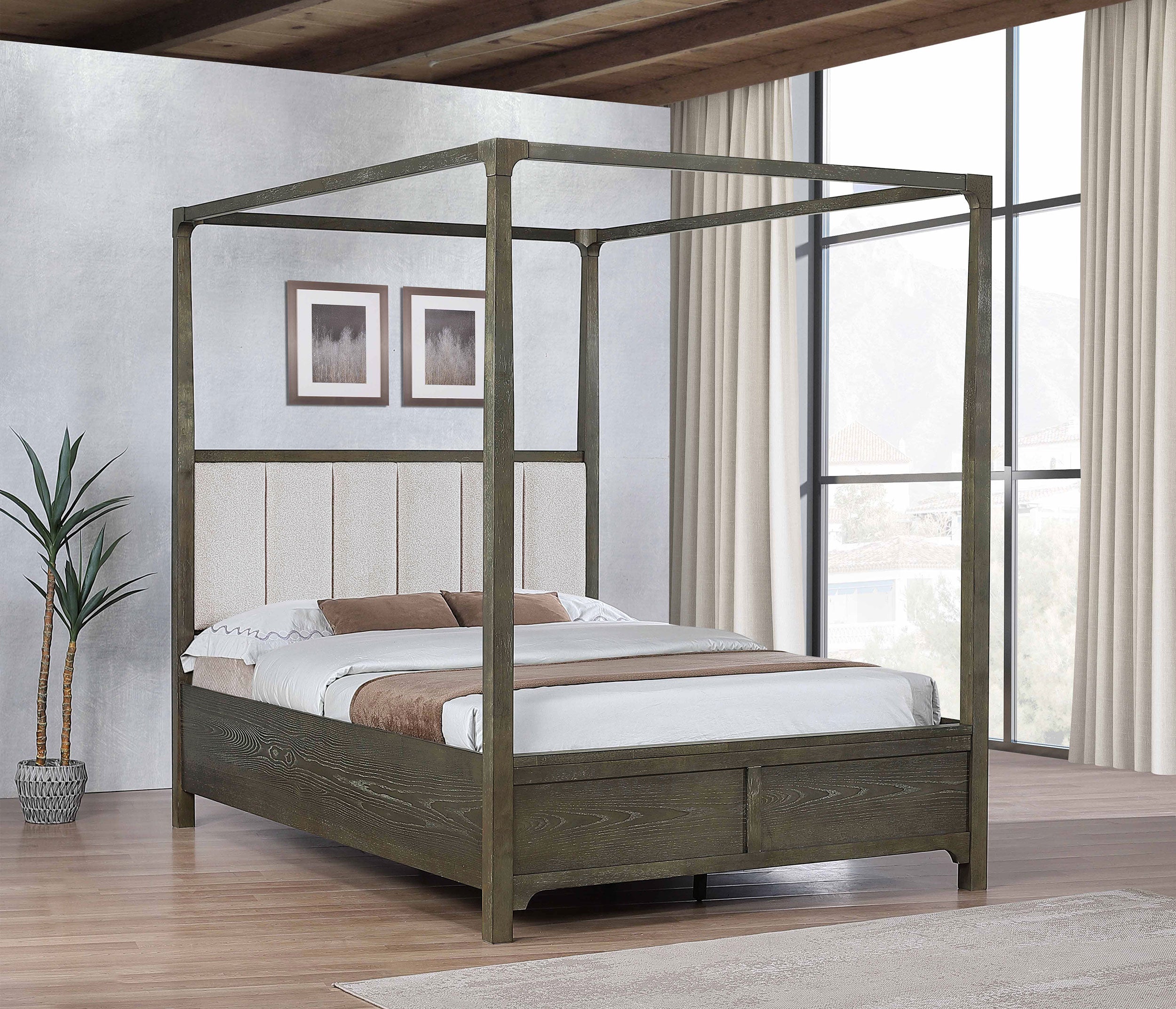 Gran Park Canopy Panel Bed - Romeo & Juliet Furniture (Warren,MI)