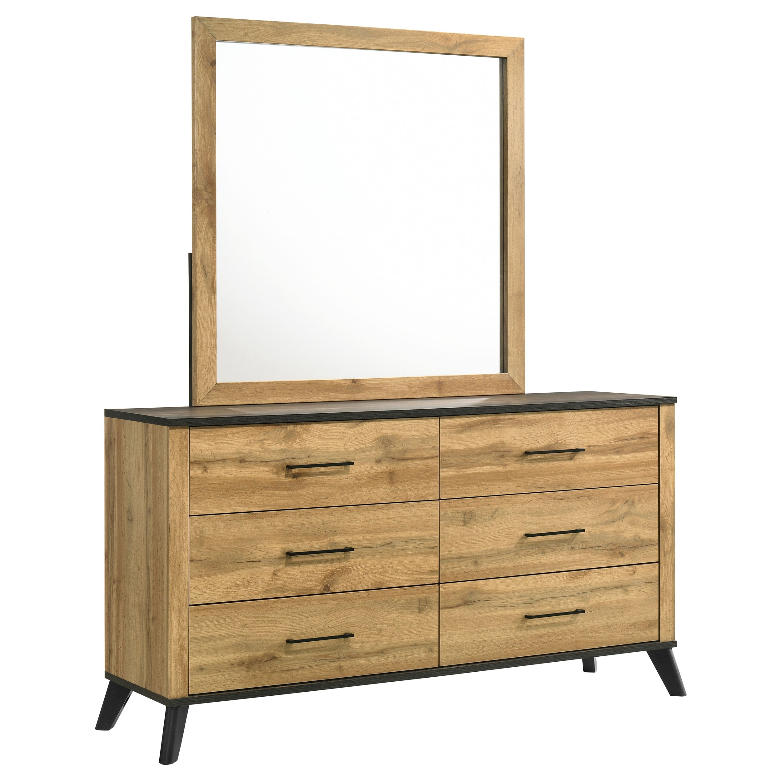 Kaywood Dresser with Mirror - Romeo & Juliet Furniture (Warren,MI)