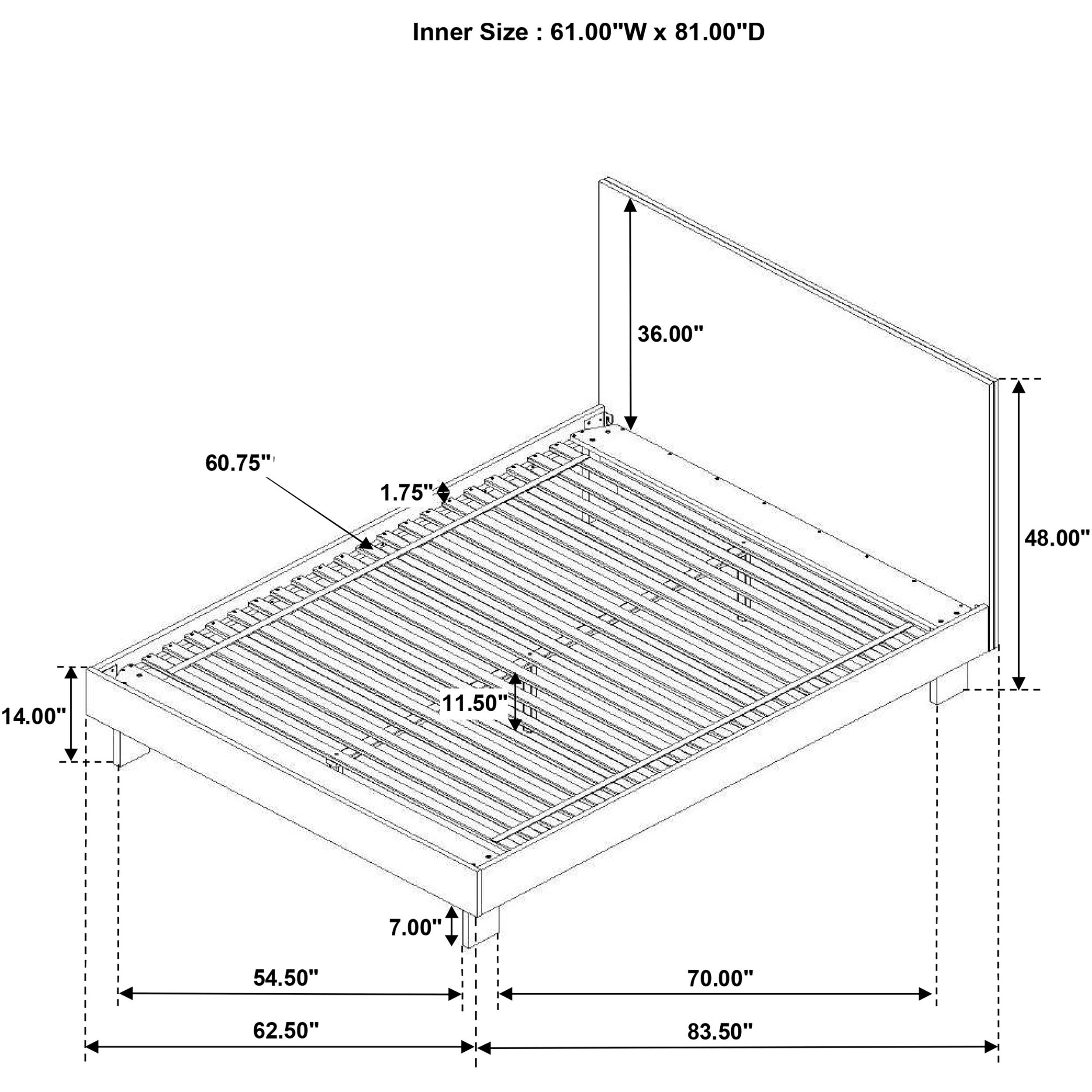 Glenwood Panel Platform Bed - Romeo & Juliet Furniture (Warren,MI)