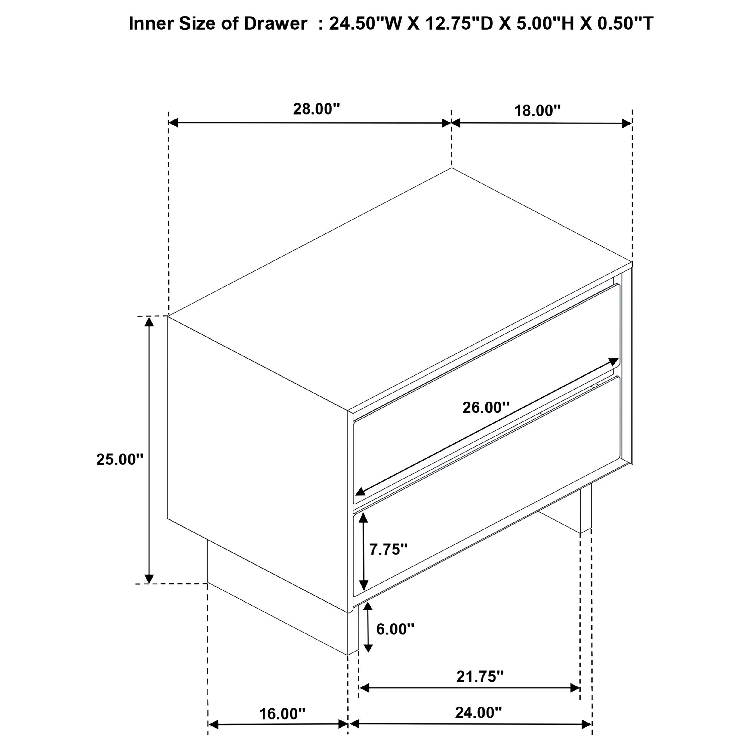 Glenwood Nightstand - Romeo & Juliet Furniture (Warren,MI)