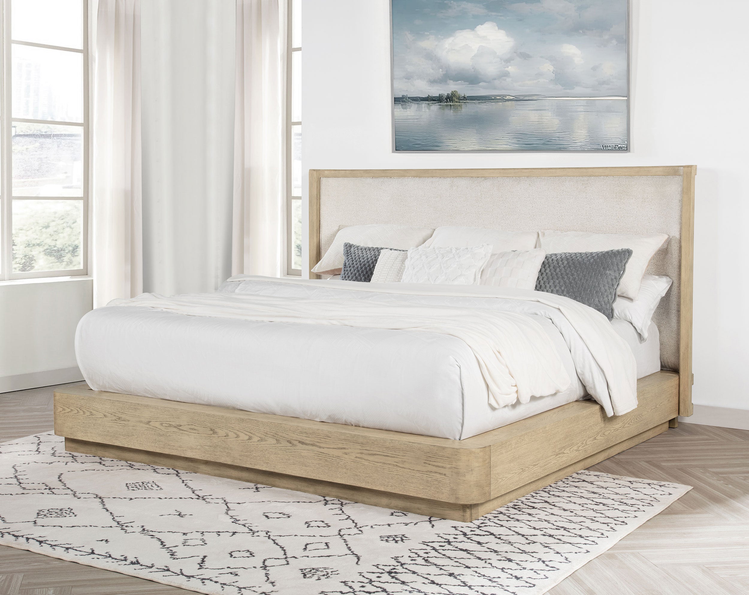 Kailani Wingback Platform Bed - Romeo & Juliet Furniture (Warren,MI)