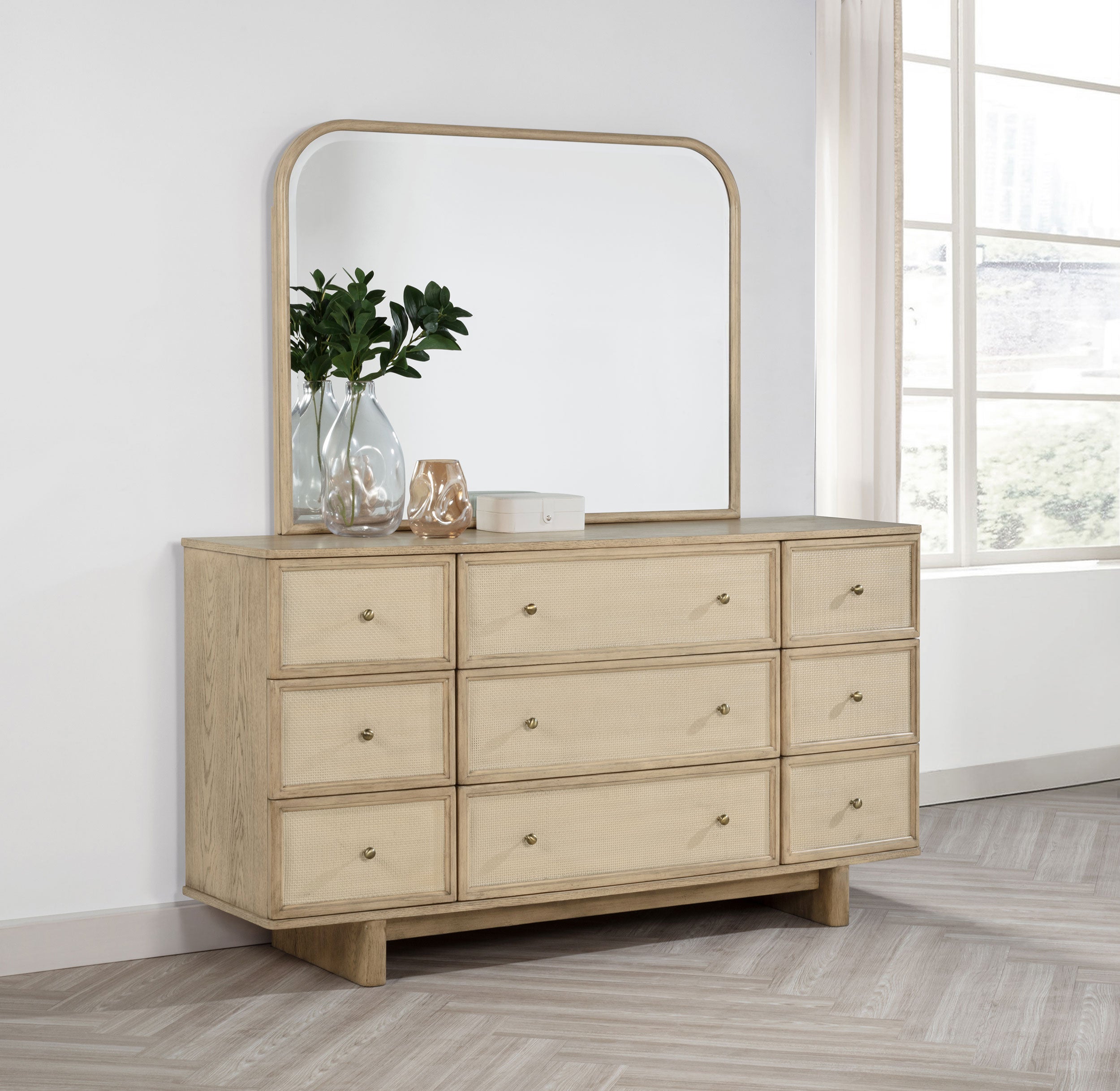 Kailani Dresser with Mirror - Romeo & Juliet Furniture (Warren,MI)