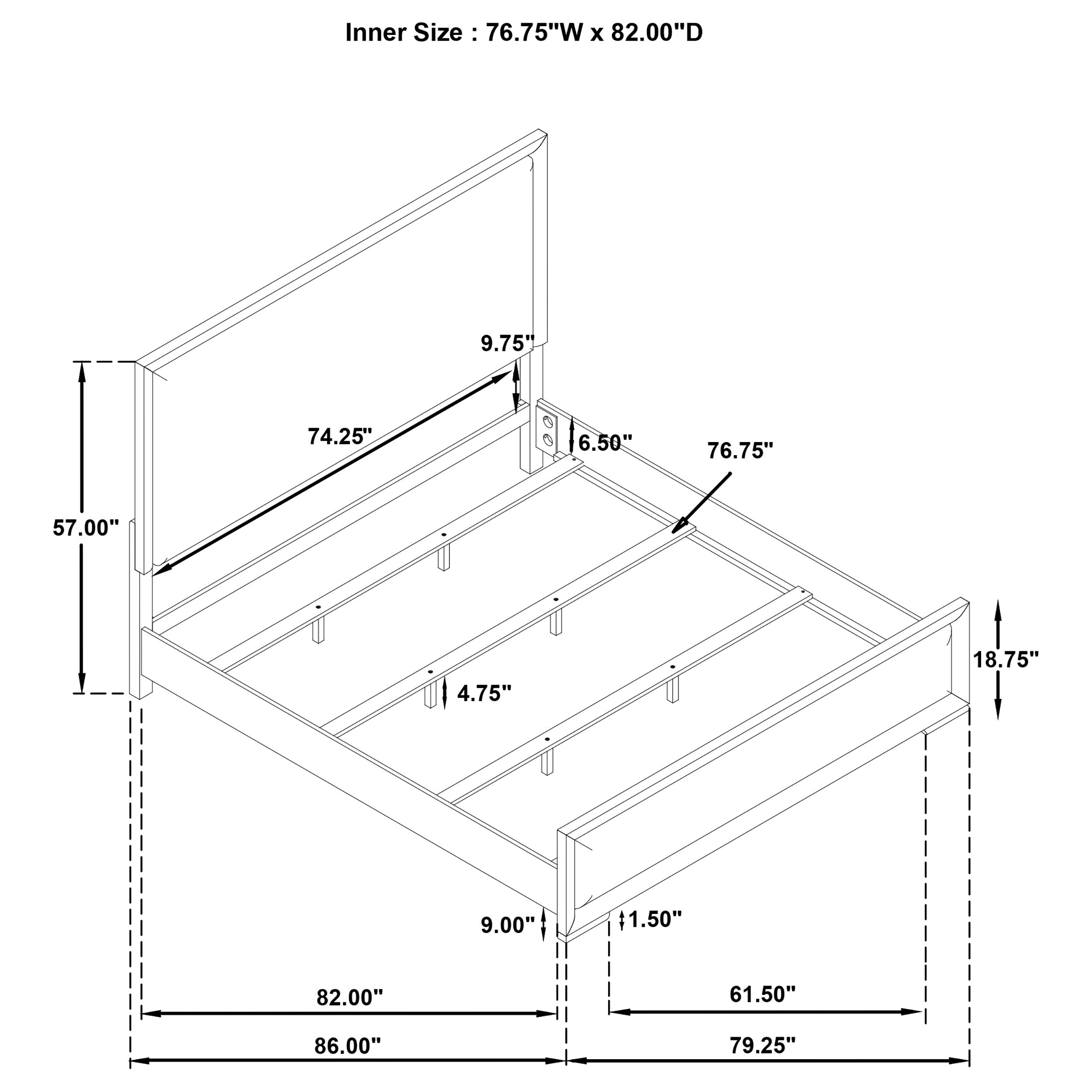 Gracemont Panel Bed - Romeo & Juliet Furniture (Warren,MI)