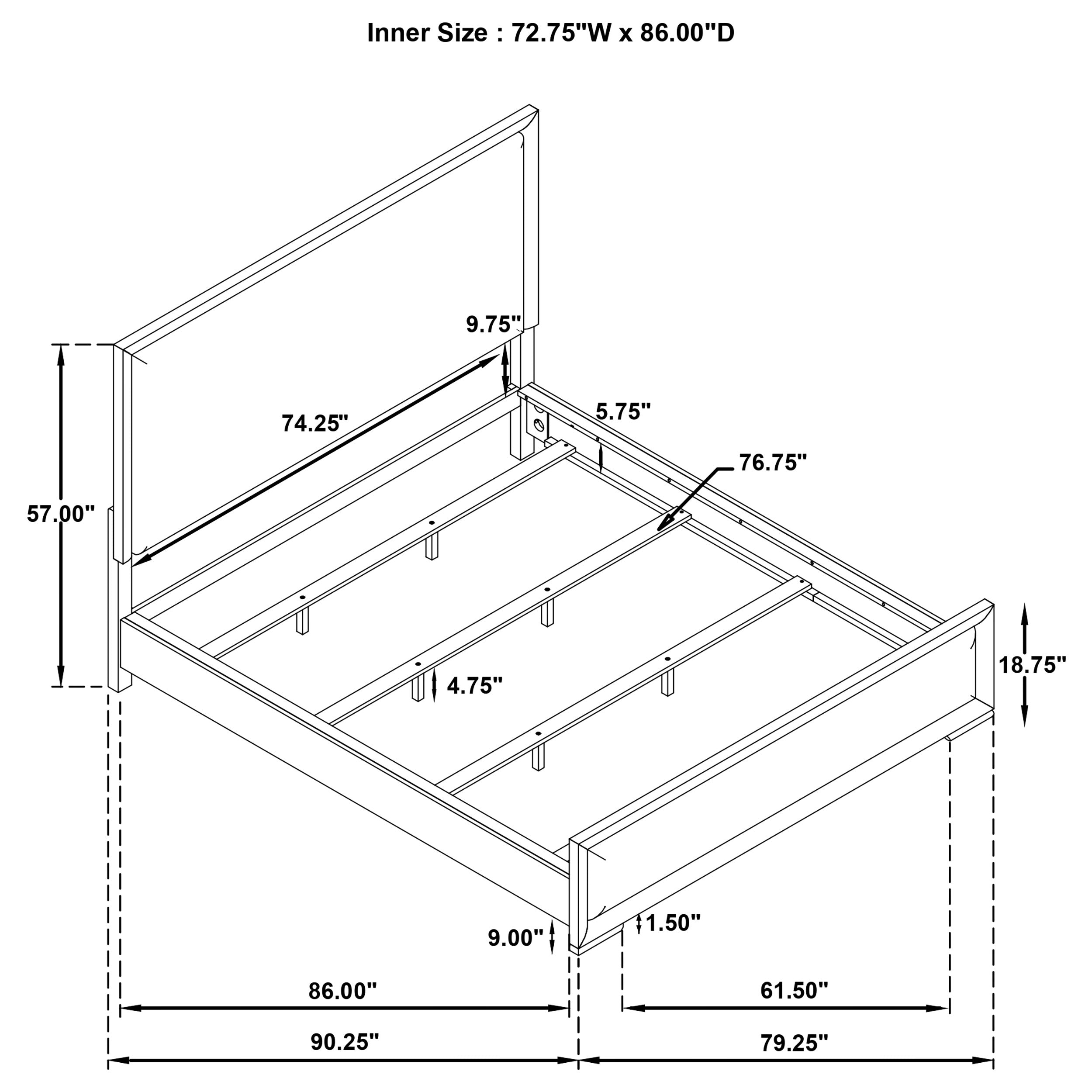 Gracemont Panel Bed - Romeo & Juliet Furniture (Warren,MI)