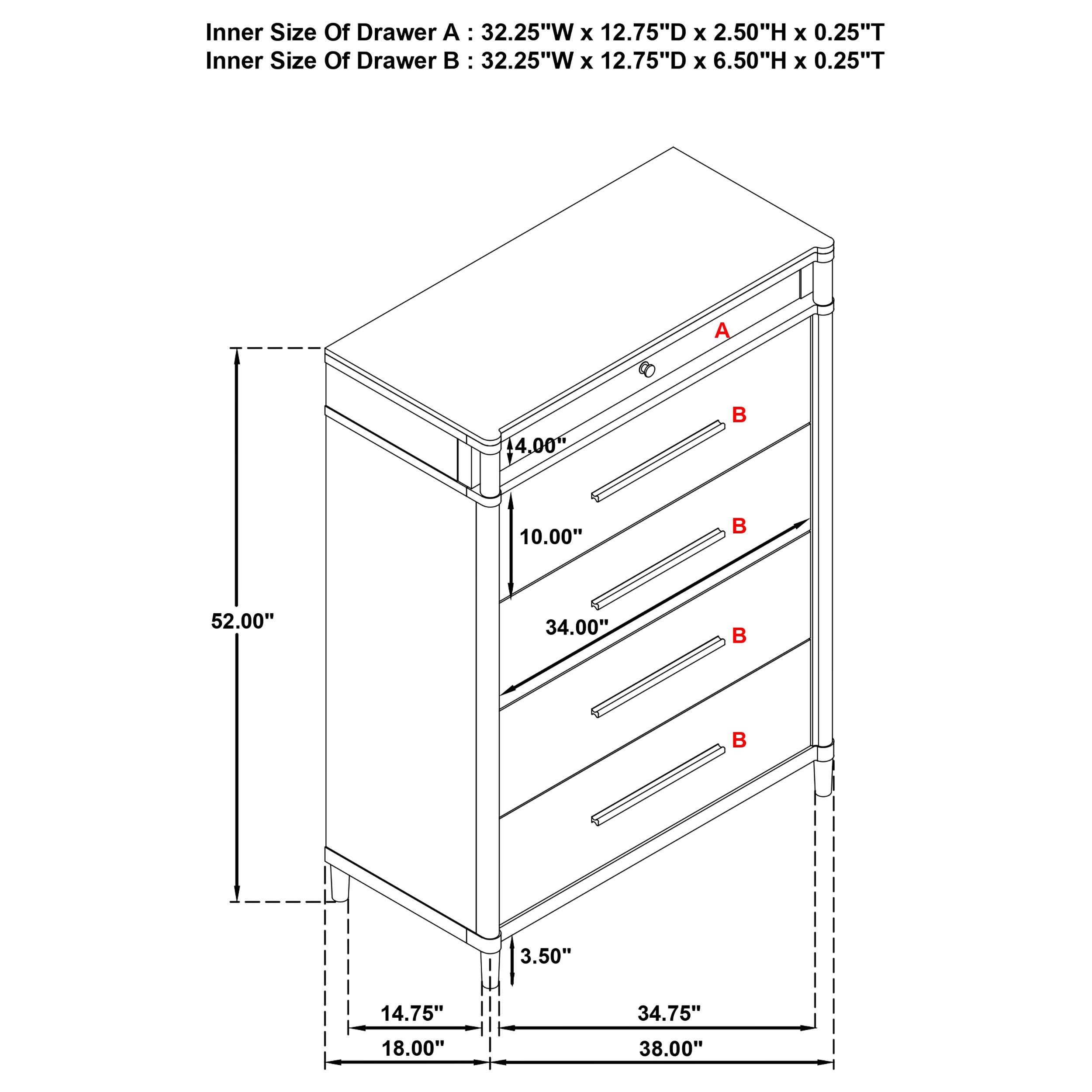 Gracemont Chest of Drawers - Romeo & Juliet Furniture (Warren,MI)