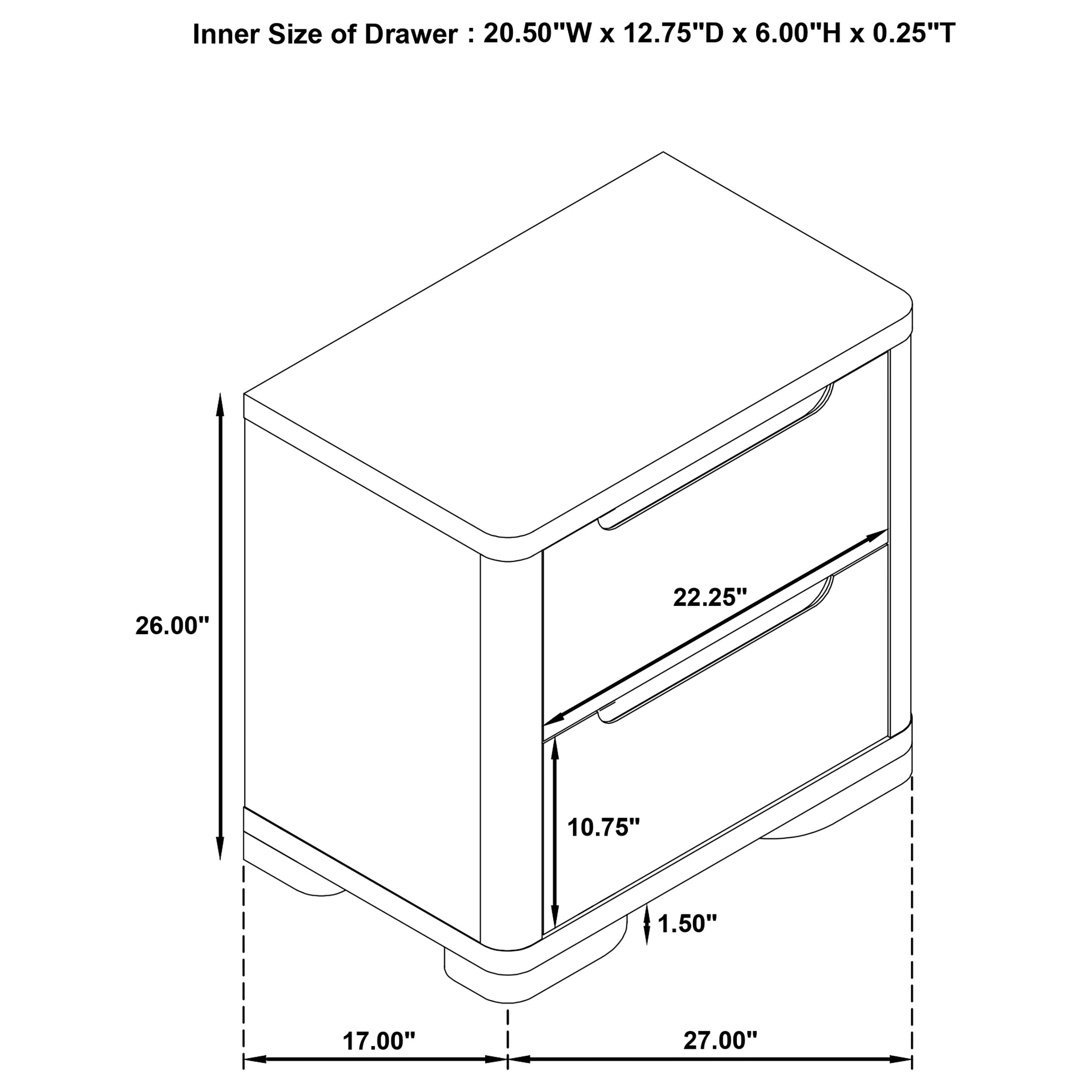 Ladera Nightstand - Romeo & Juliet Furniture (Warren,MI)