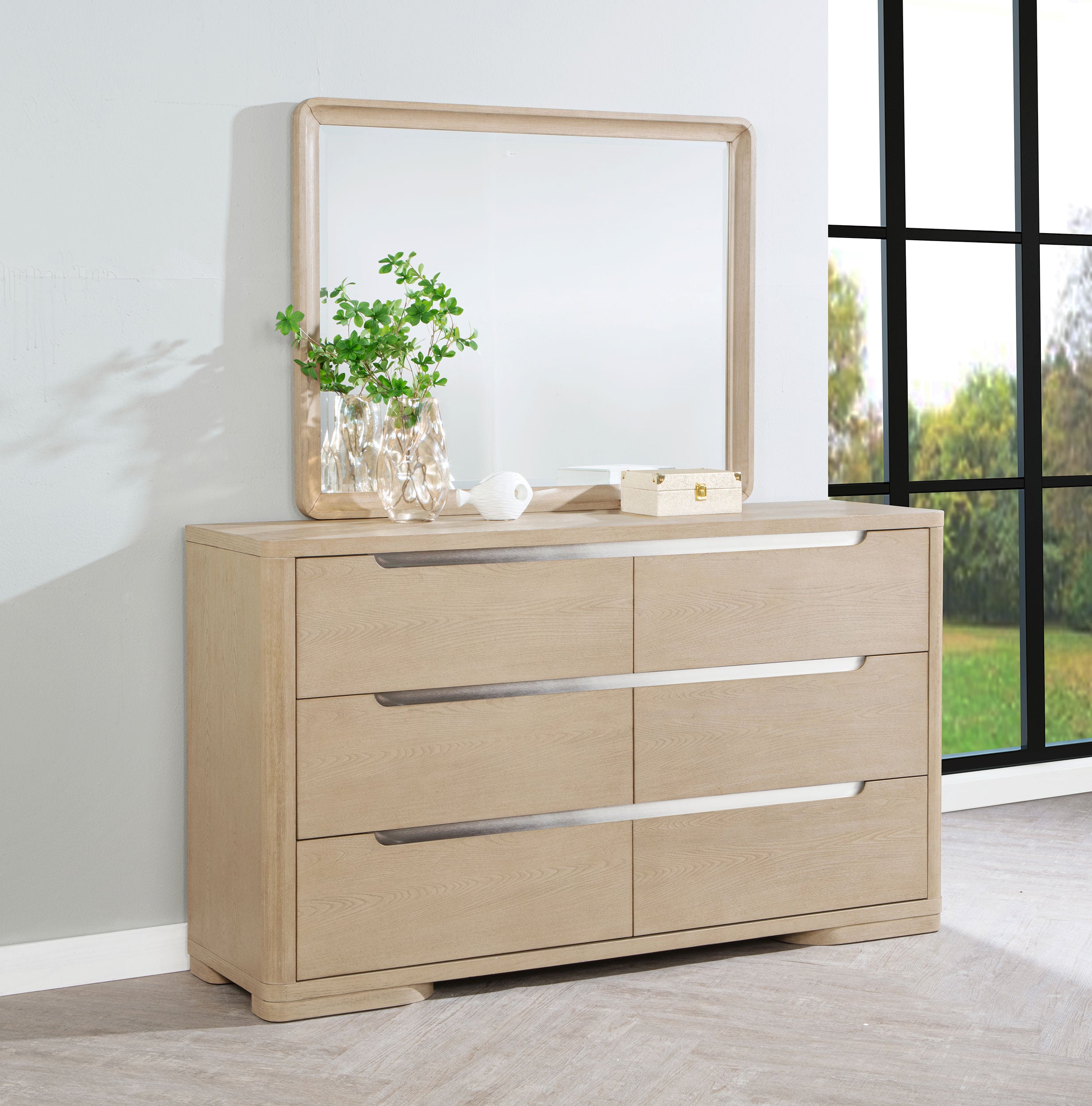Ladera Dresser with Mirror - Romeo & Juliet Furniture (Warren,MI)