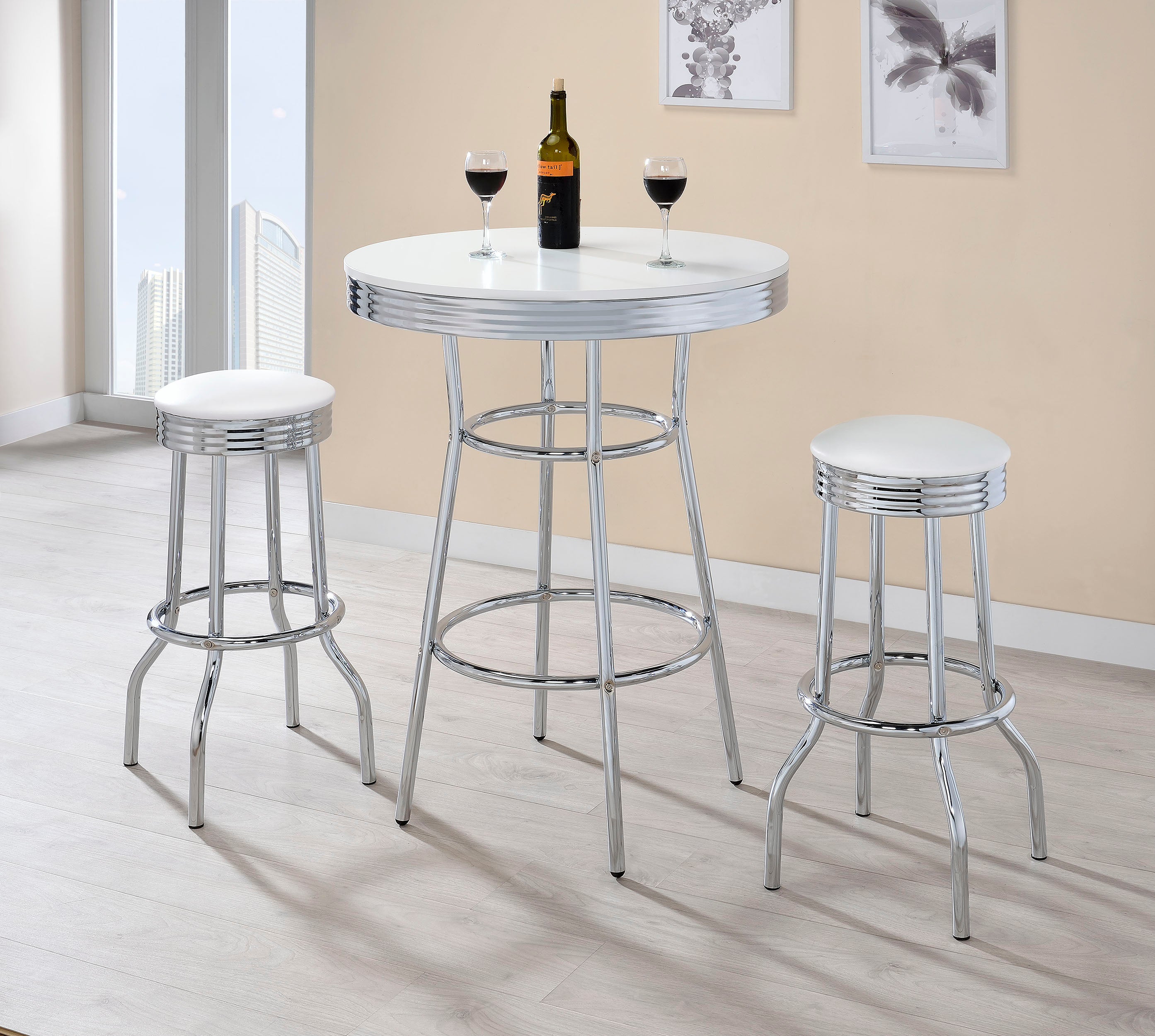 Retro Bar Table Set - Romeo & Juliet Furniture (Warren,MI)