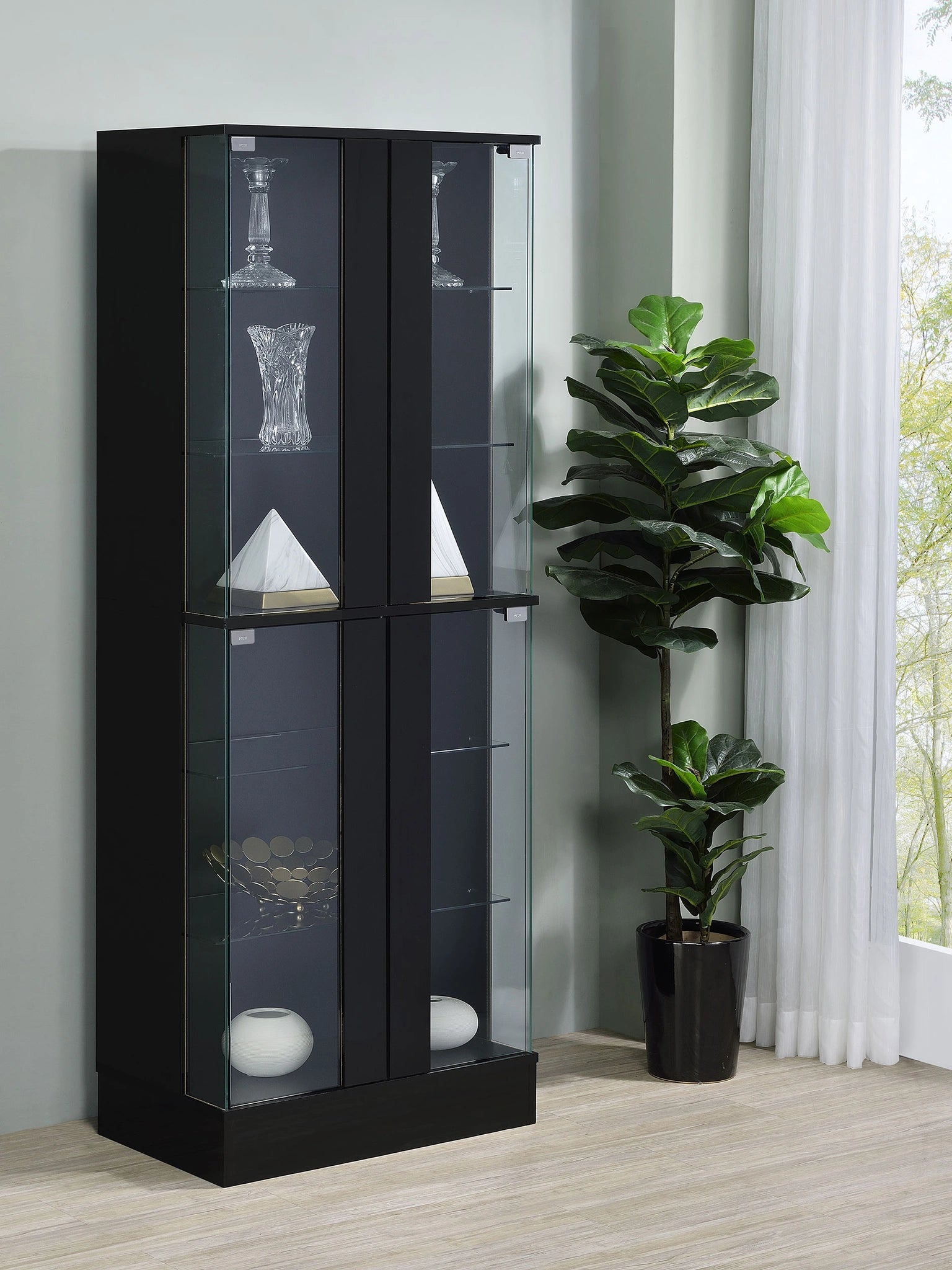 Cabra Curio Cabinet with LED Lighting