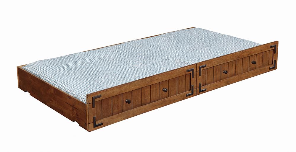 Oakdale Storage Trundle Rustic Honey - Romeo & Juliet Furniture (Warren,MI)