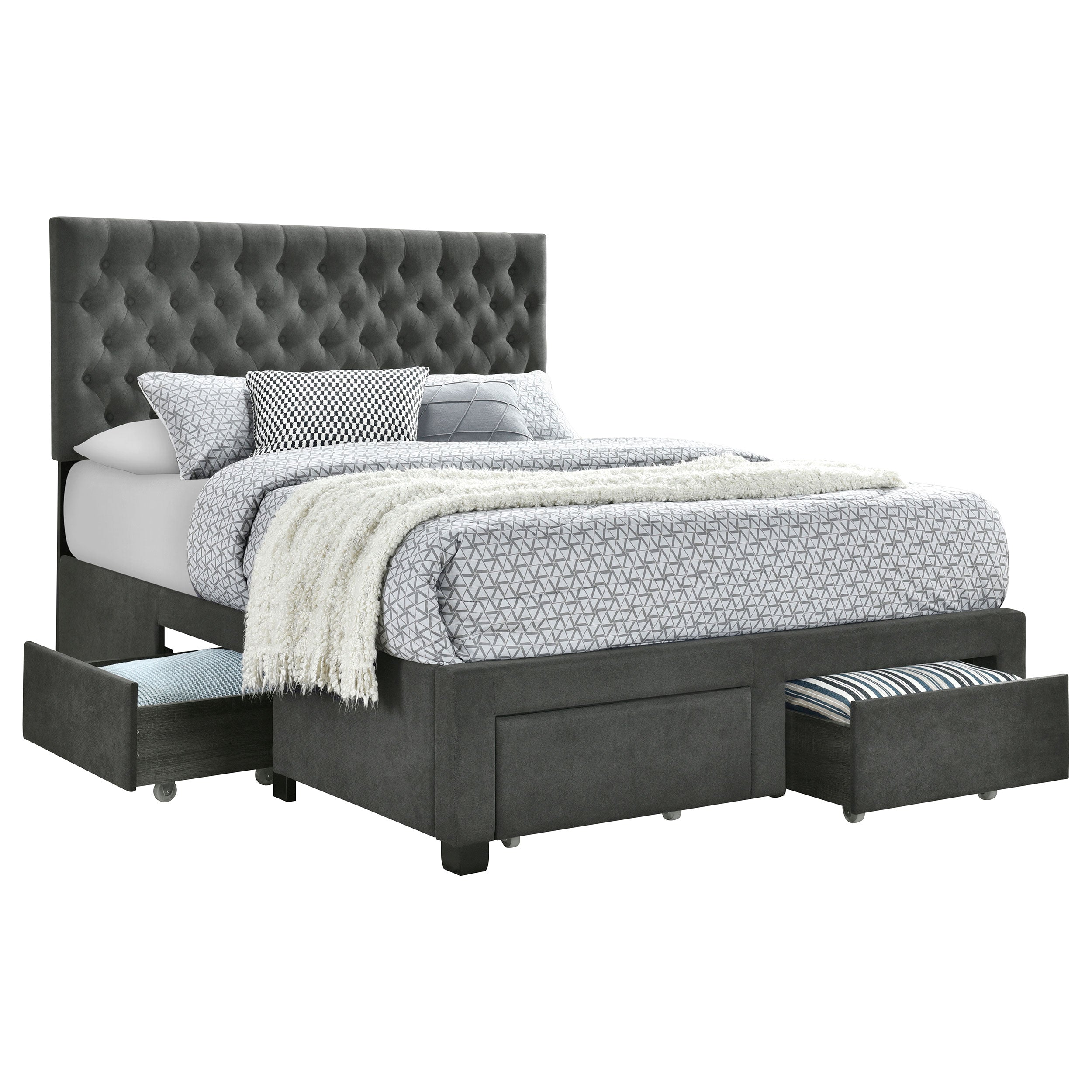Soledad Panel Platform Storage Bed - Romeo & Juliet Furniture (Warren,MI)