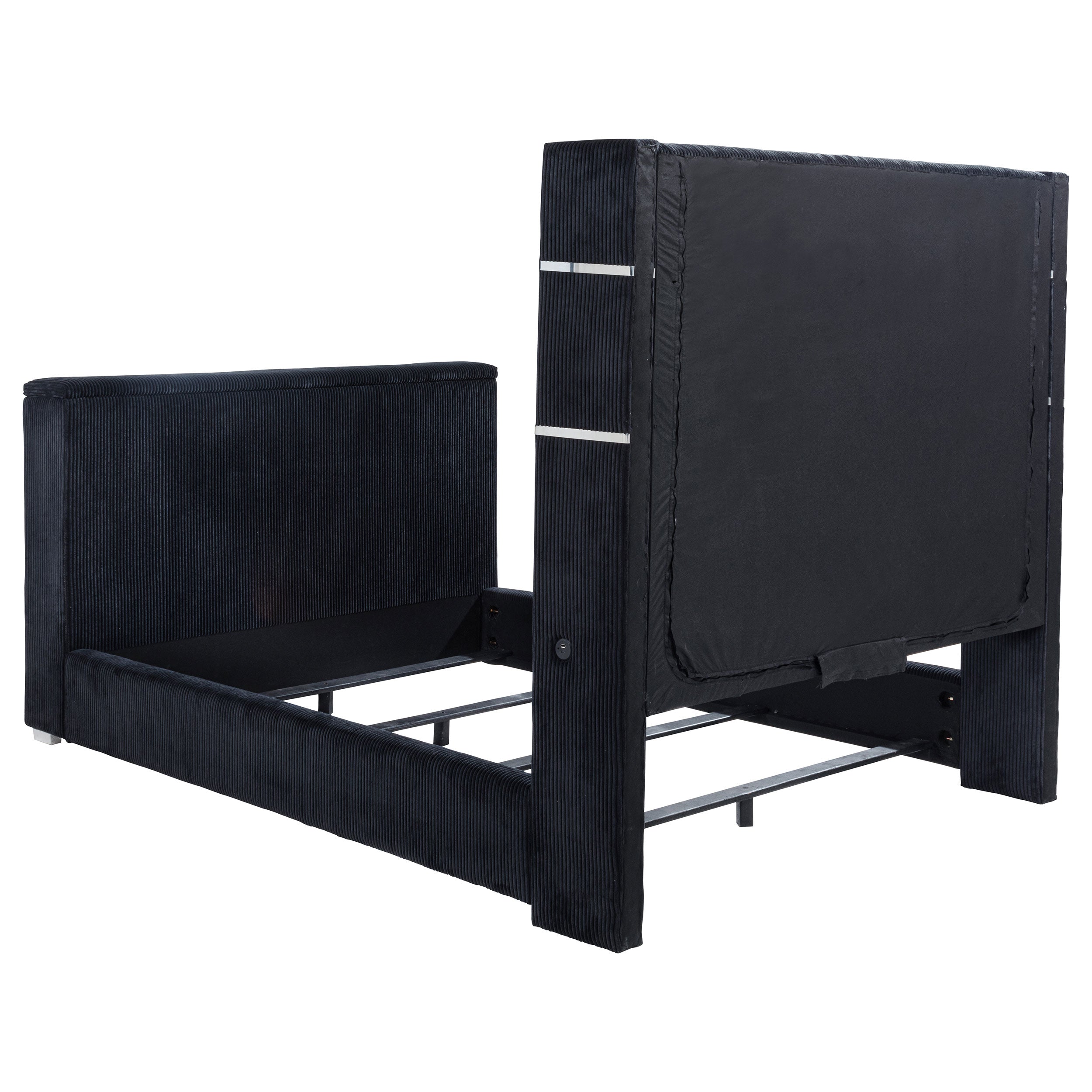 Tisdall Wingback TV Bed with Flame Visualizer