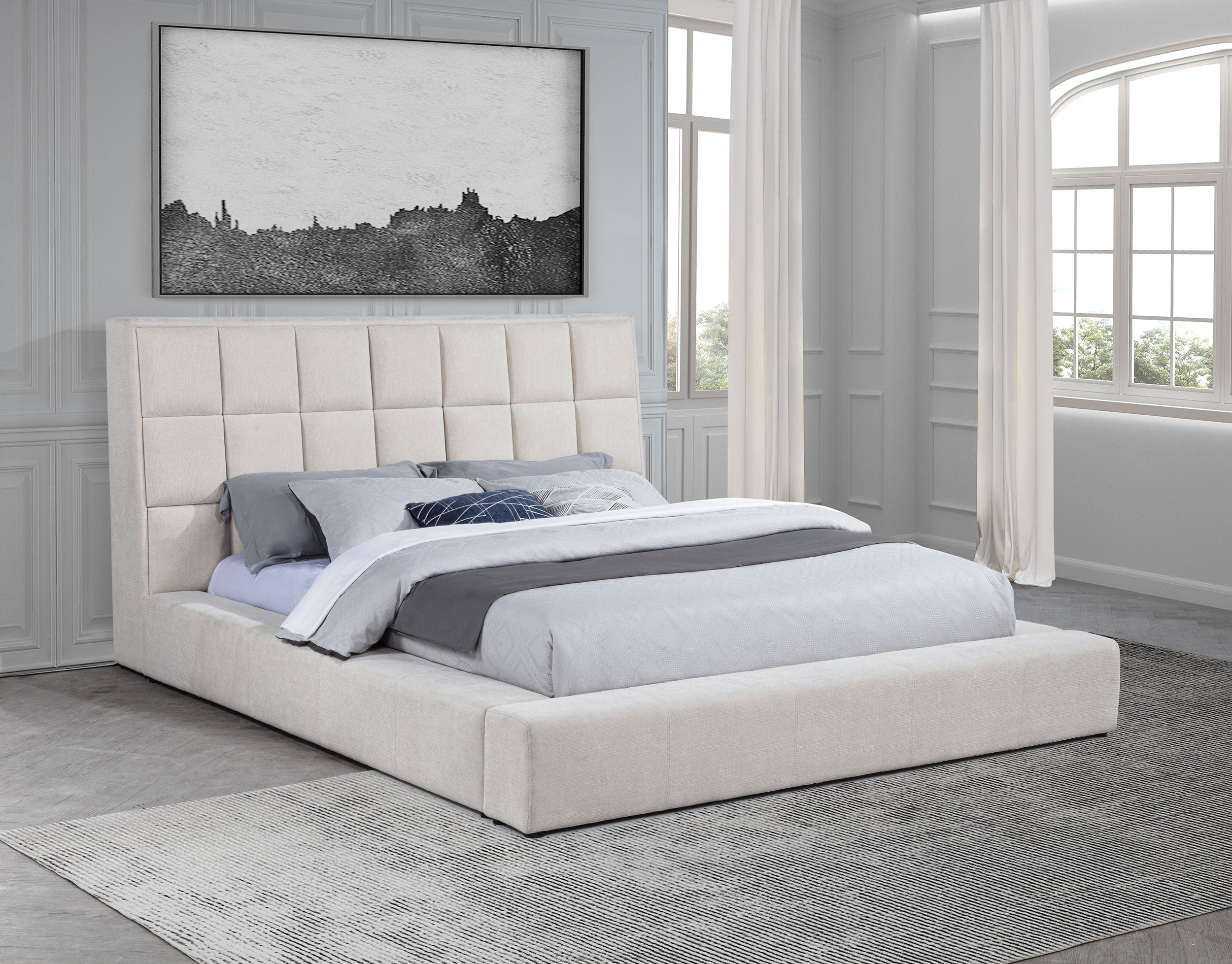 Dreux Panel Platform Bed - Romeo & Juliet Furniture (Warren,MI)