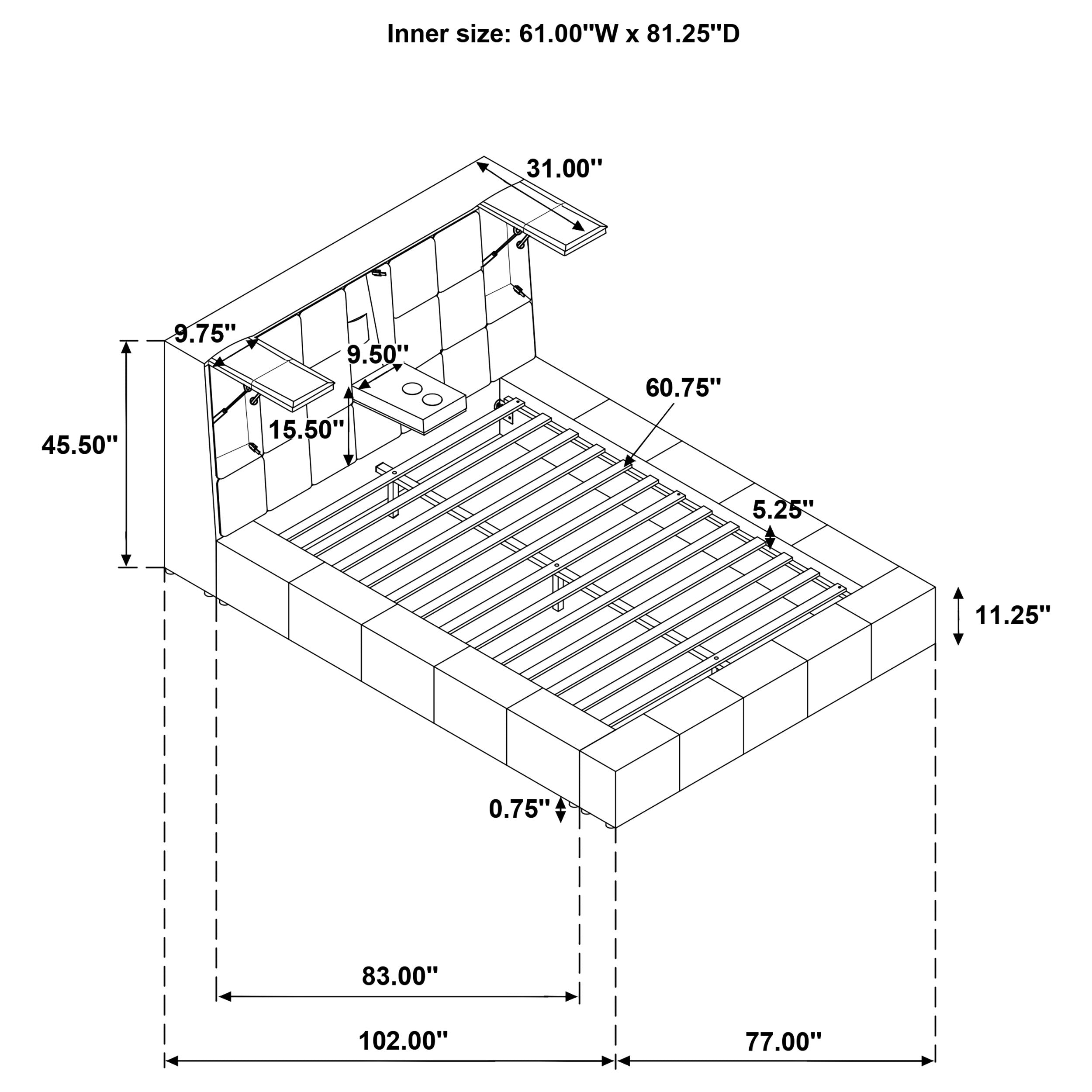 Dreux Panel Platform Bed - Romeo & Juliet Furniture (Warren,MI)