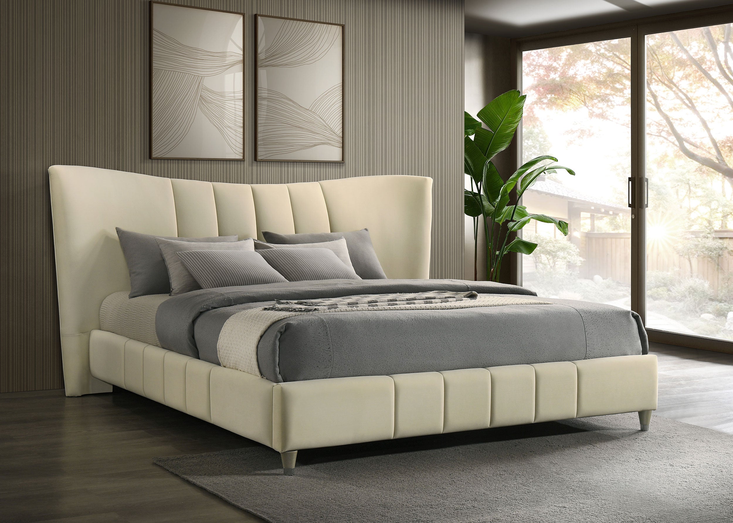 Evelyn Panel Platform Bed - Romeo & Juliet Furniture (Warren,MI)