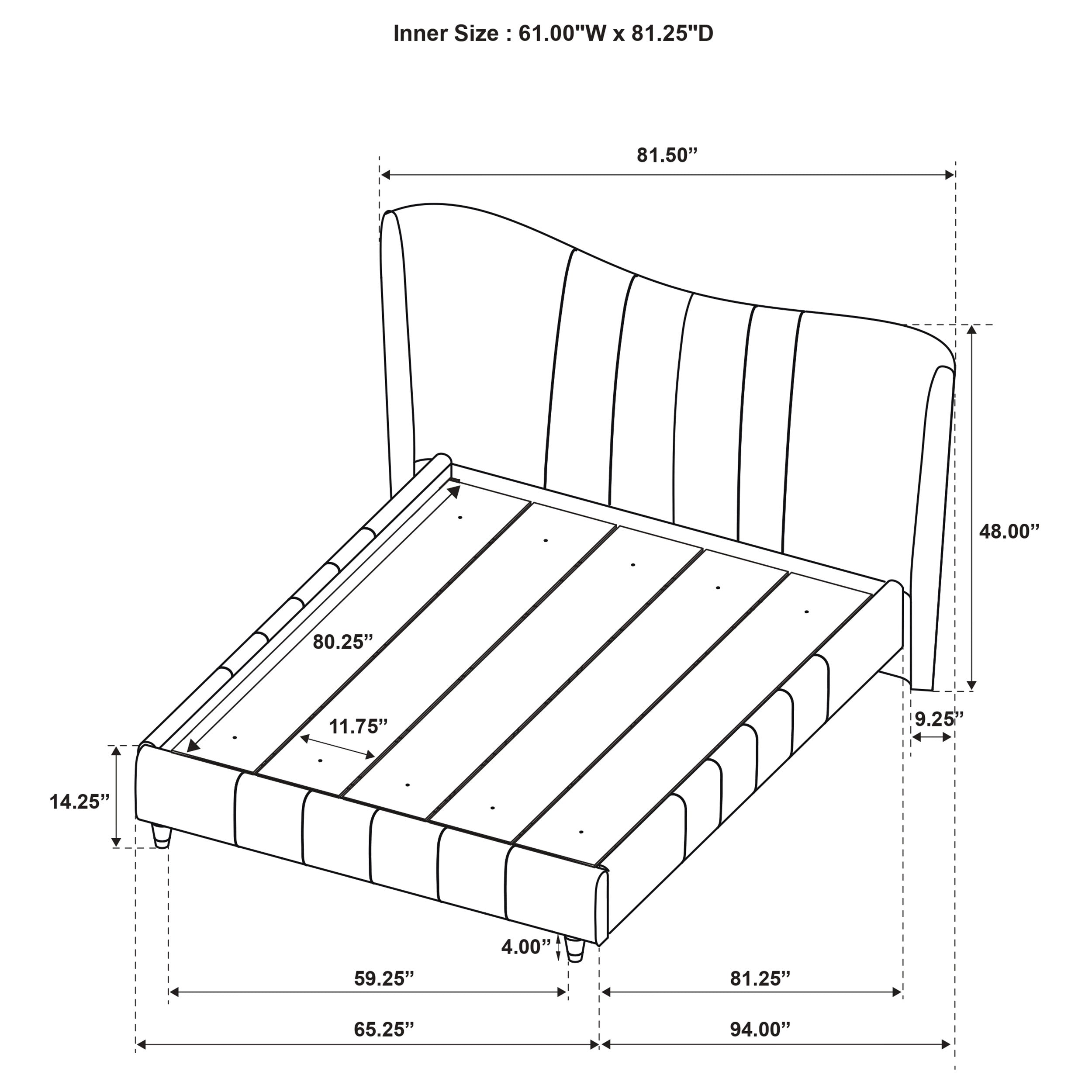 Evelyn Panel Platform Bed - Romeo & Juliet Furniture (Warren,MI)