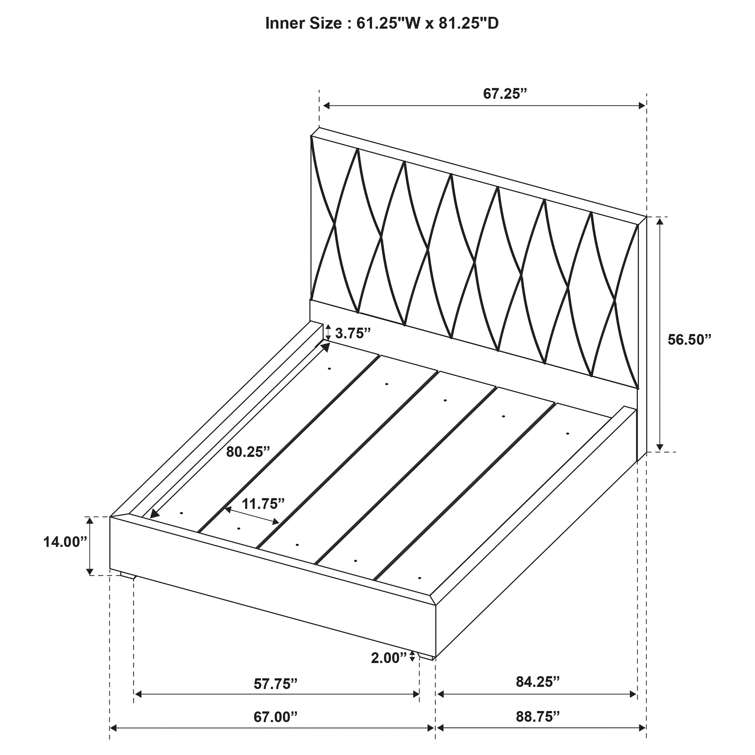 Delsea Panel Platform Bed - Romeo & Juliet Furniture (Warren,MI)