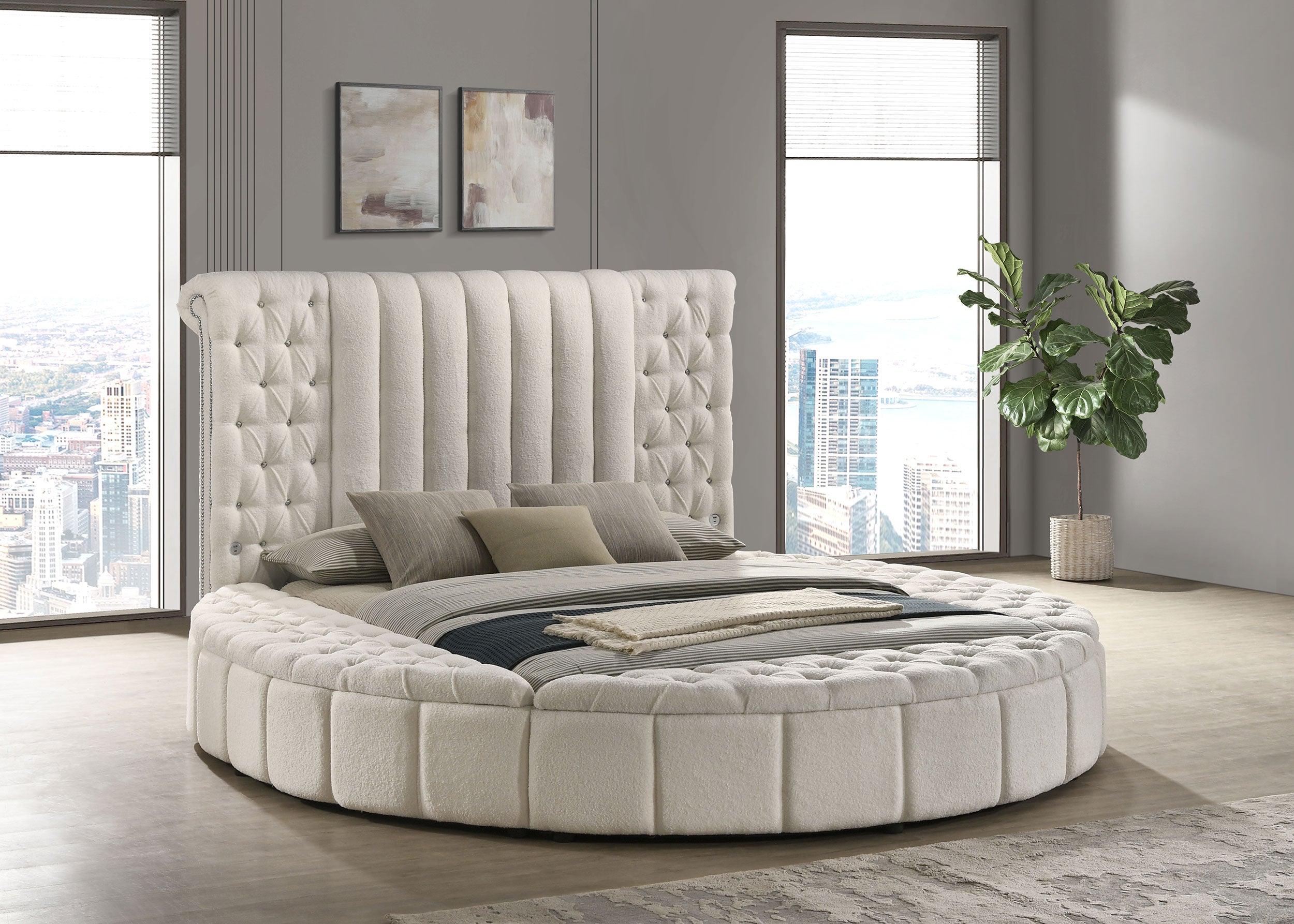 Sonya Panel Floor Storage Bed - Romeo & Juliet Furniture (Warren,MI)