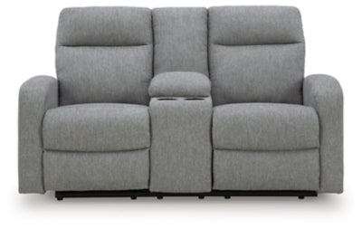 Gauntlet Reclining Loveseat with Console - Romeo & Juliet Furniture (Warren,MI)