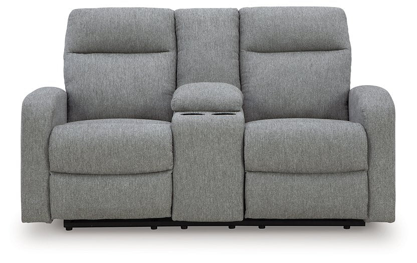Gauntlet Reclining Loveseat with Console - Romeo & Juliet Furniture (Warren,MI)