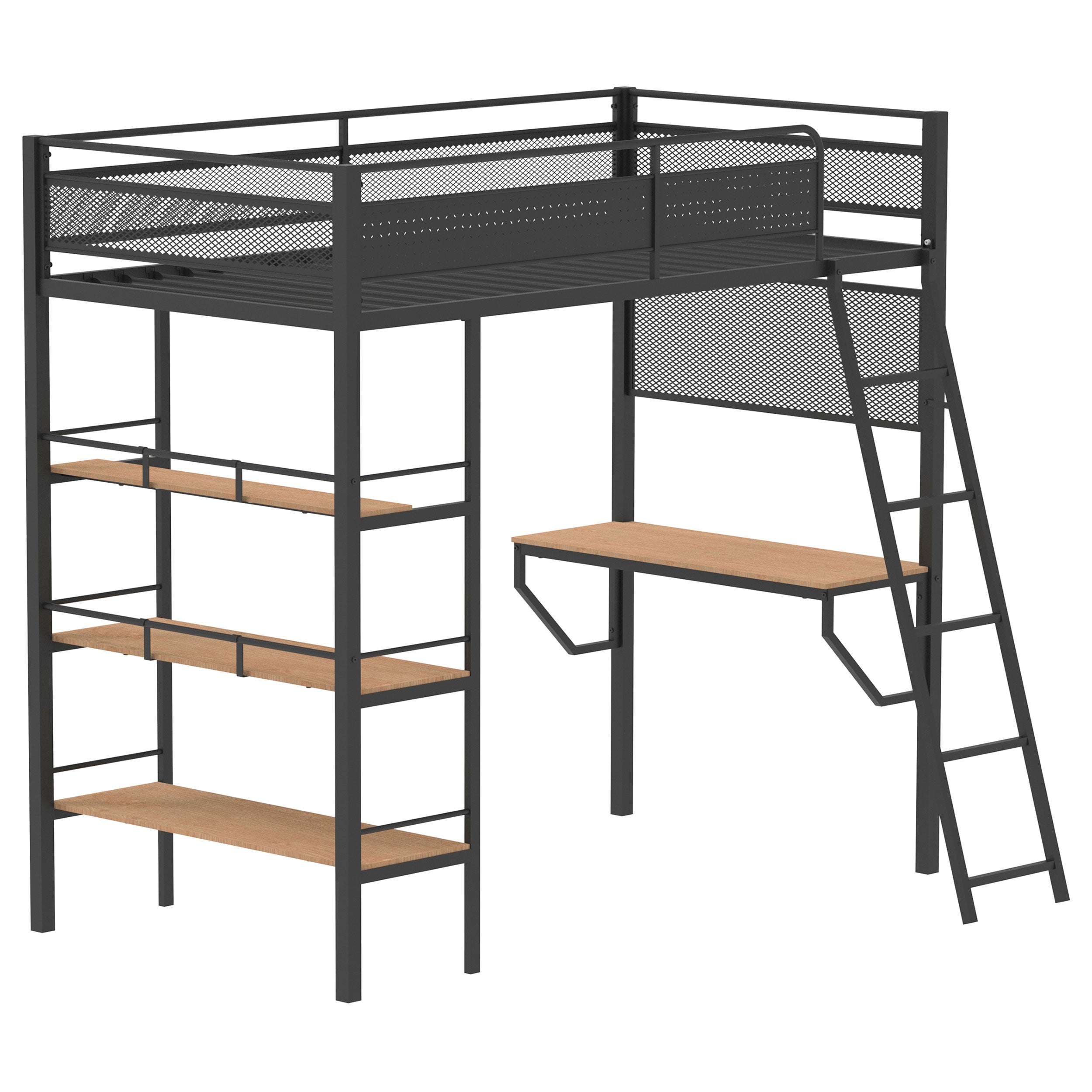 Campus Workstation Loft Bed - Romeo & Juliet Furniture (Warren,MI)