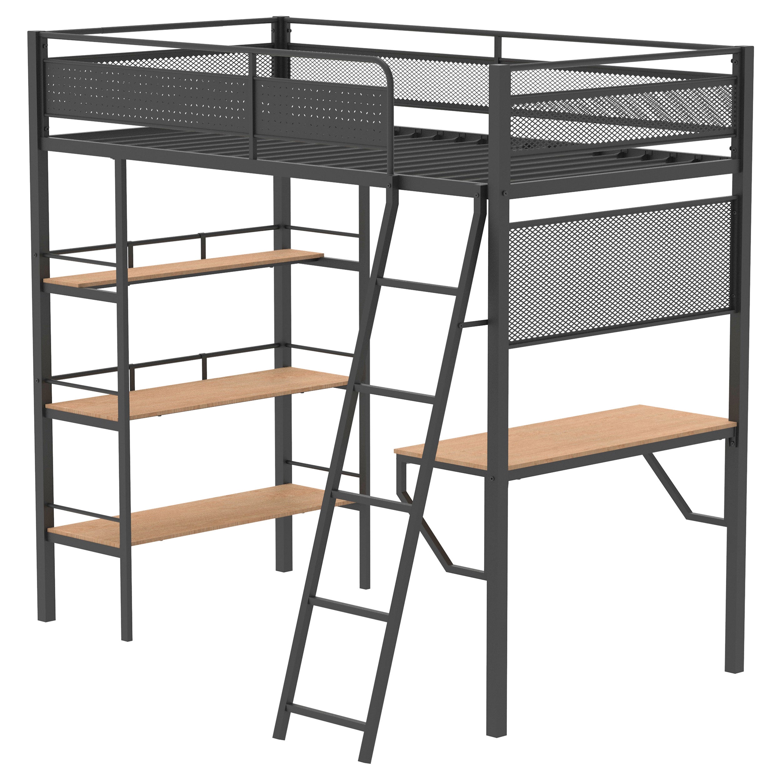 Campus Workstation Loft Bed - Romeo & Juliet Furniture (Warren,MI)