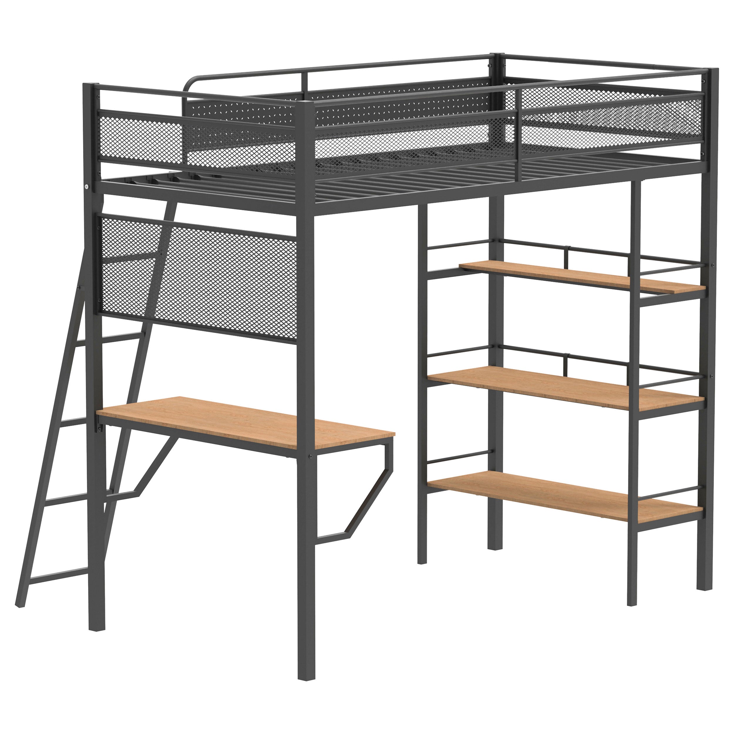 Campus Workstation Loft Bed - Romeo & Juliet Furniture (Warren,MI)