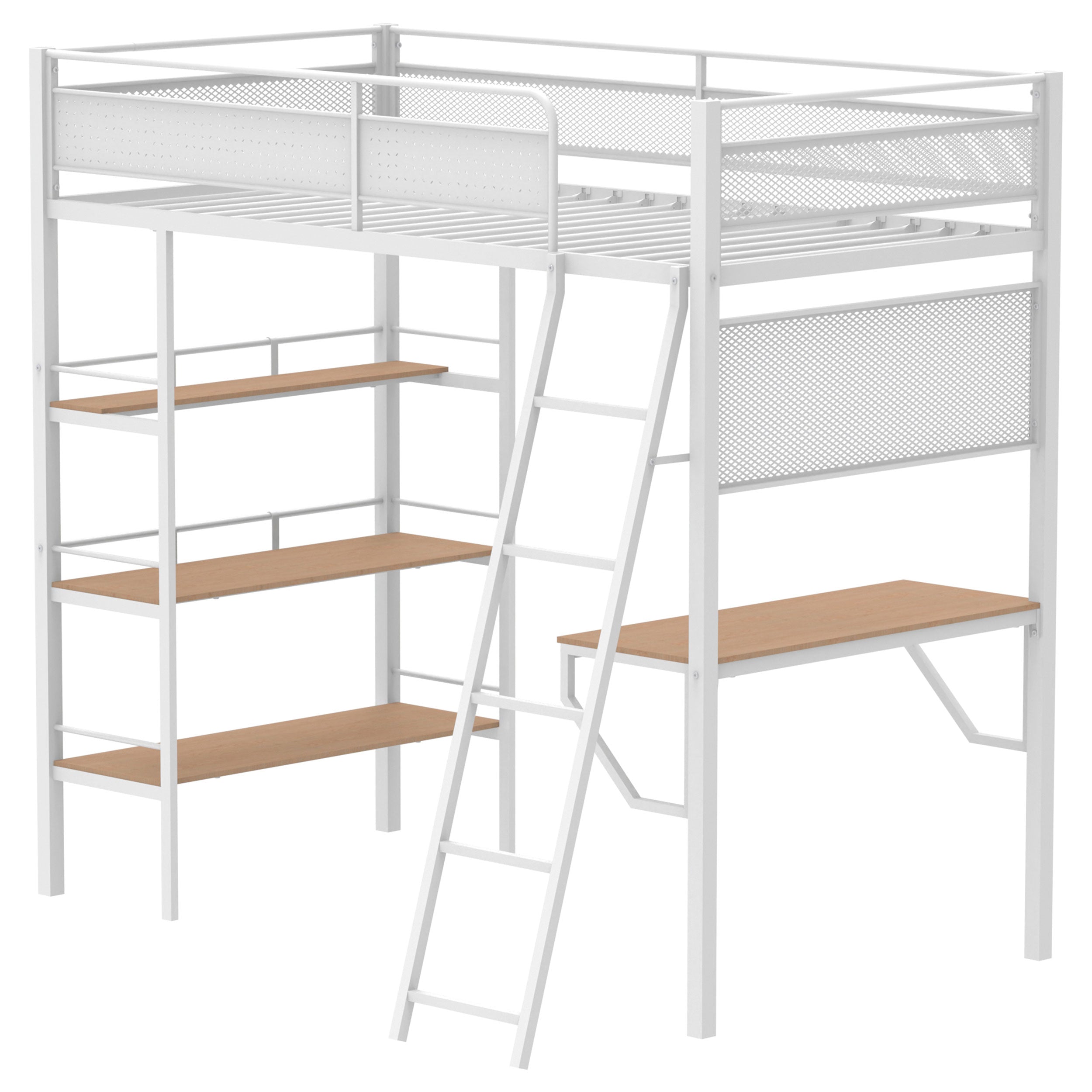 Campus Workstation Loft Bed - Romeo & Juliet Furniture (Warren,MI)