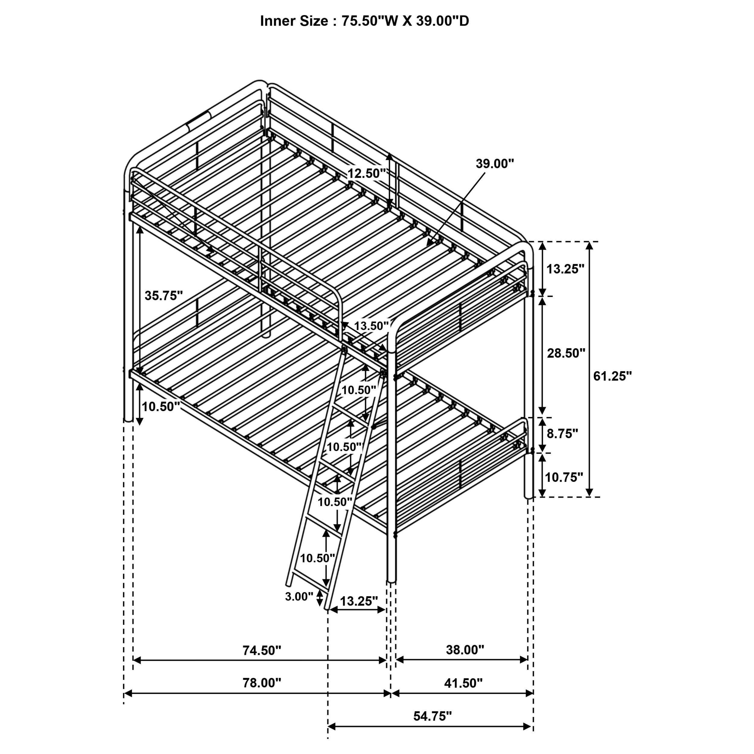 Carson Bunk Bed - Romeo & Juliet Furniture (Warren,MI)