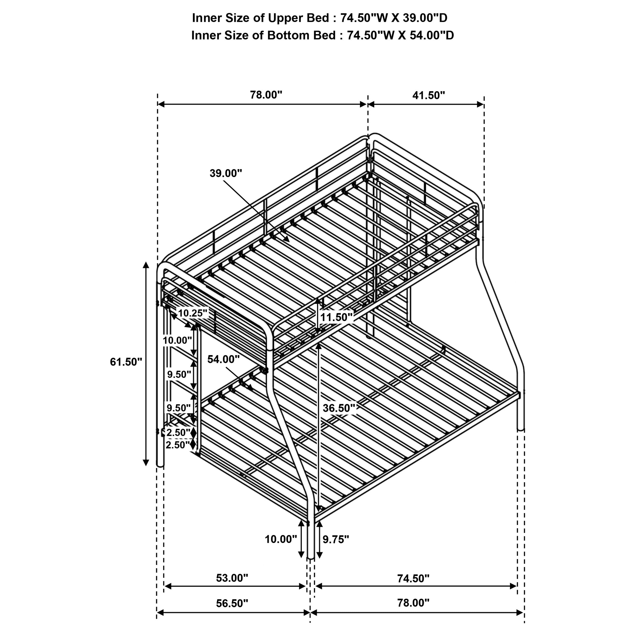 Carson Bunk Bed - Romeo & Juliet Furniture (Warren,MI)