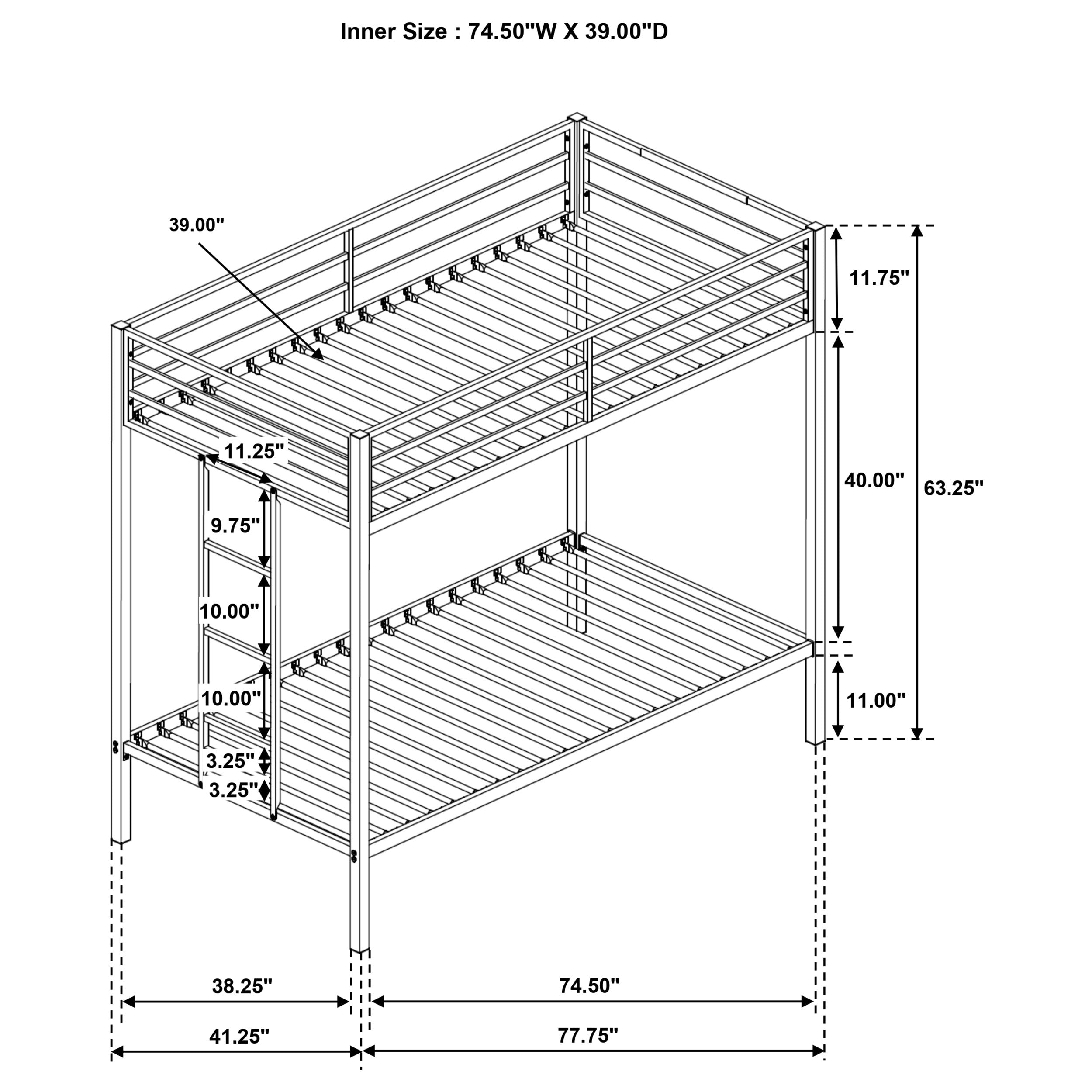 Alevera Bunk Bed - Romeo & Juliet Furniture (Warren,MI)