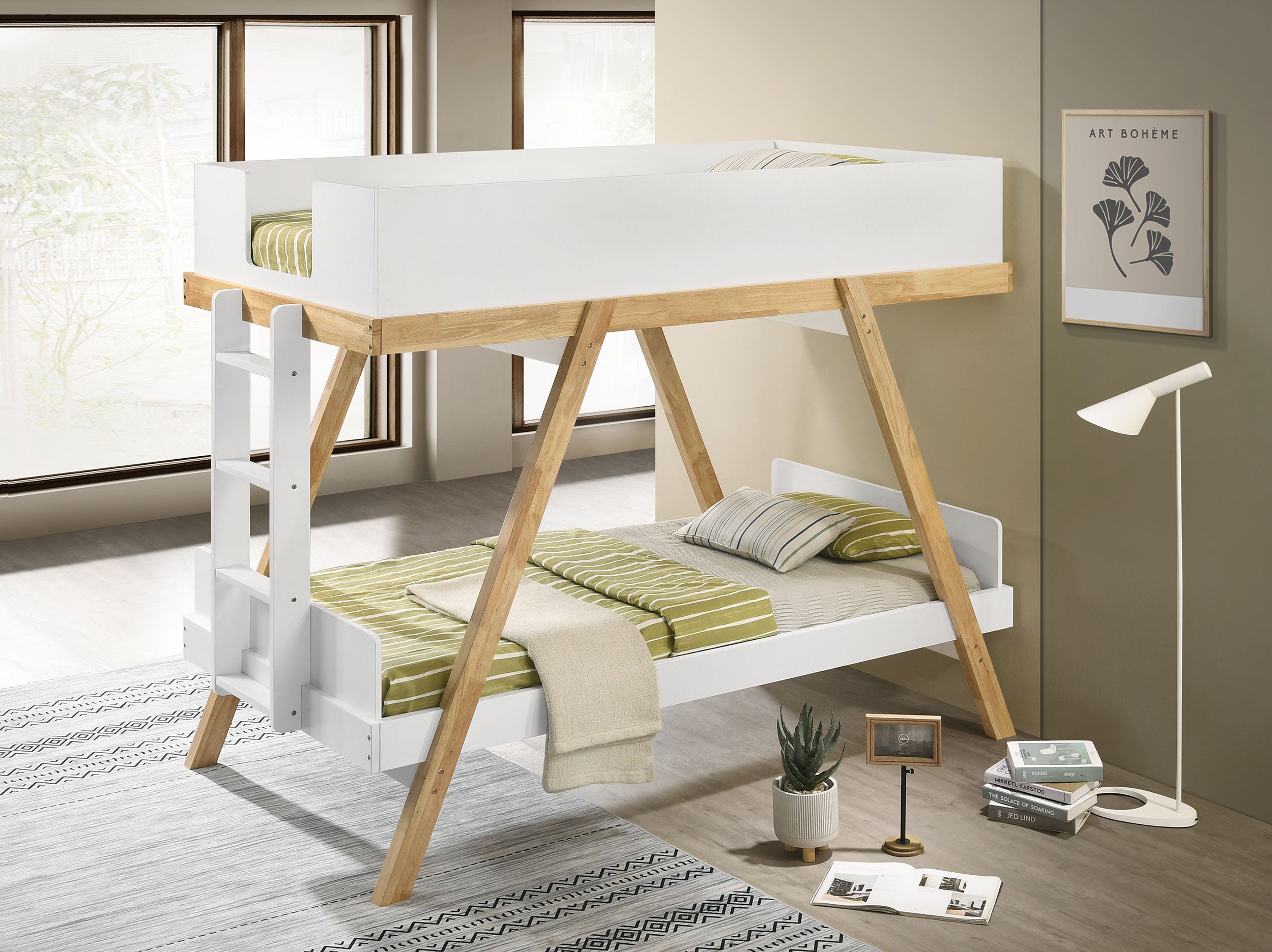 Frankie Bunk Bed with Mattress - Romeo & Juliet Furniture (Warren,MI)