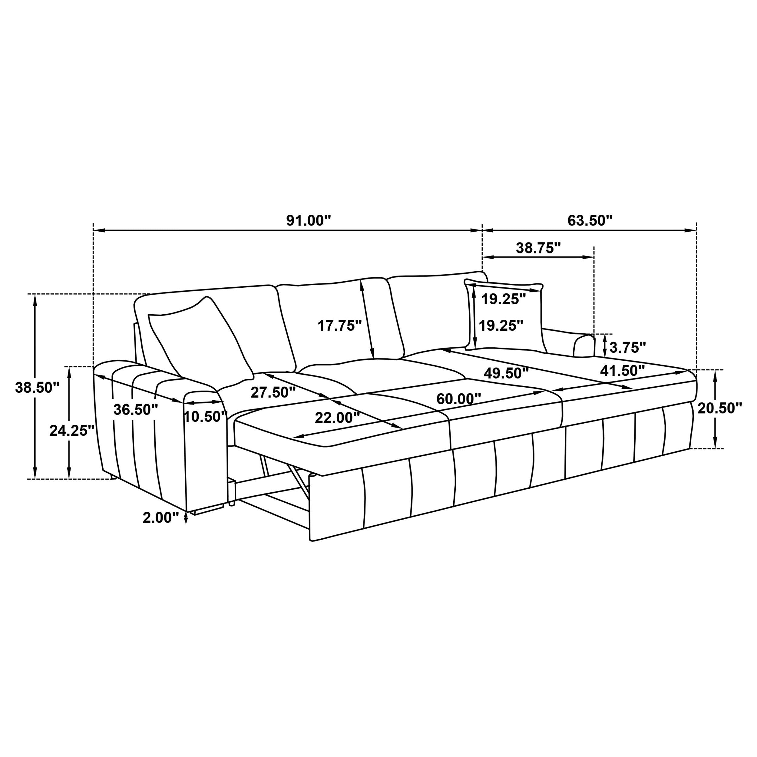Pastrana Pull-Out Sleeper Sectional Sofa