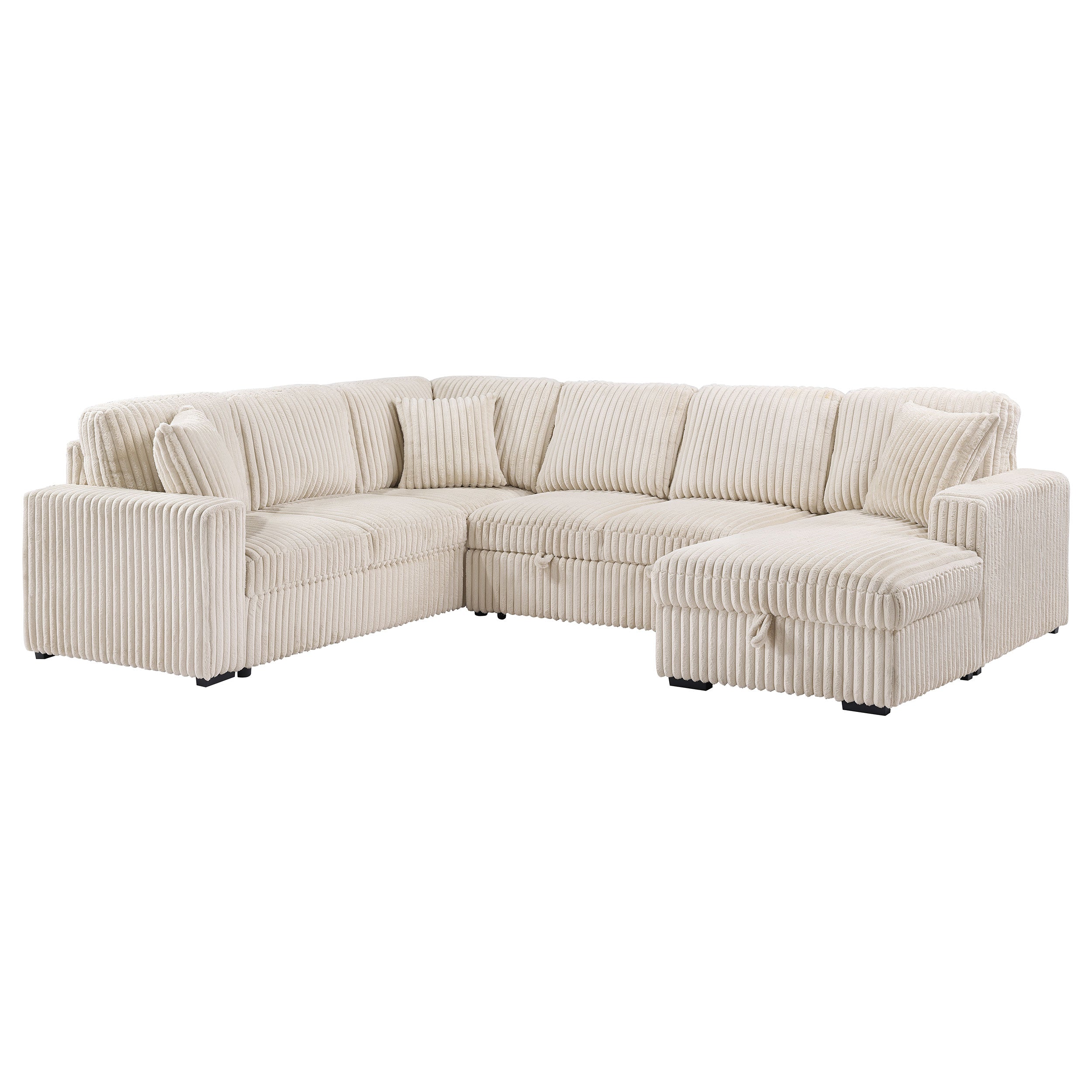 Devonshire Pull-Out Sleeper Sectional Sofa - Romeo & Juliet Furniture (Warren,MI)